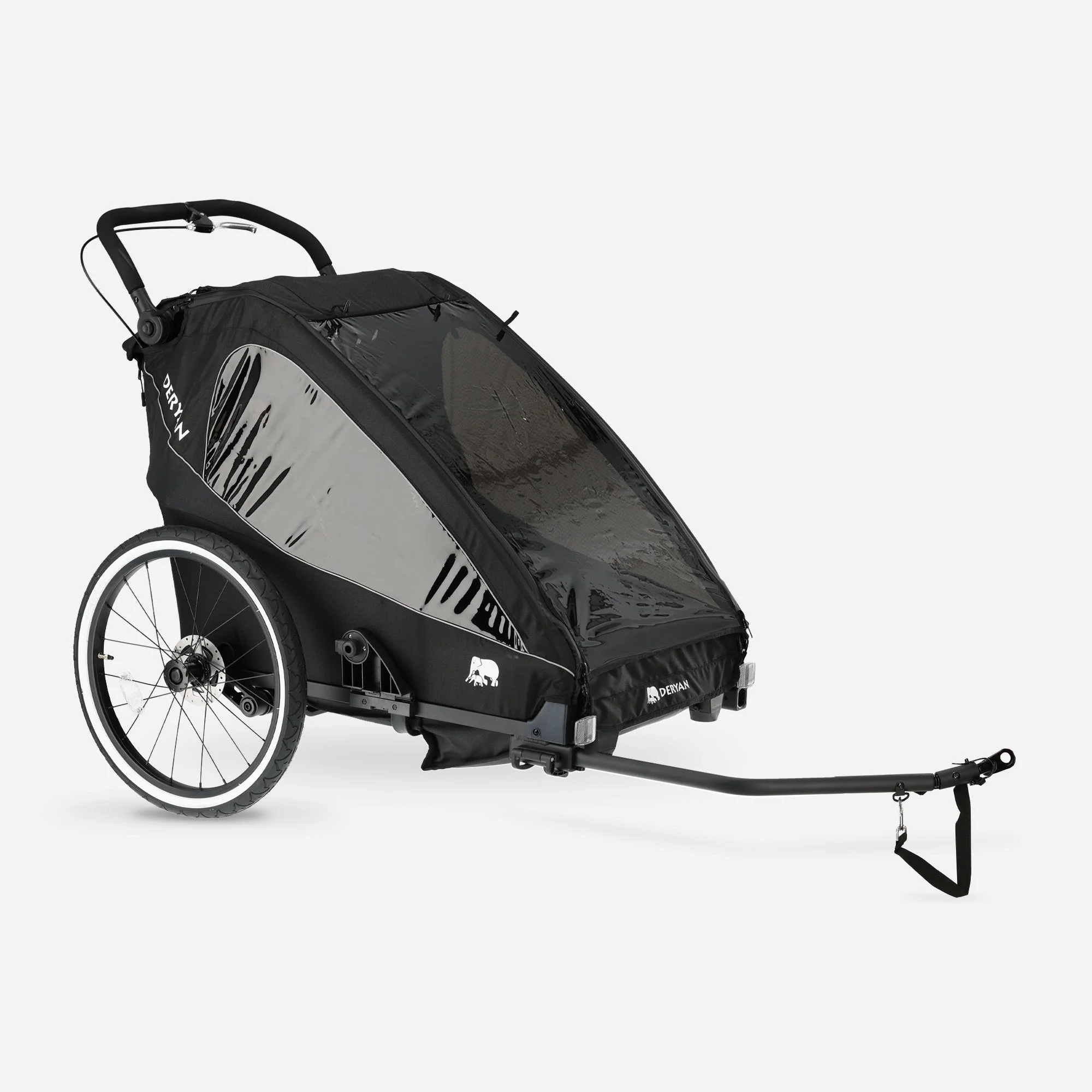 Luxe Fietskar V2 - Wandelwagen - Hardloopkinderwagen Zwart - Image 3