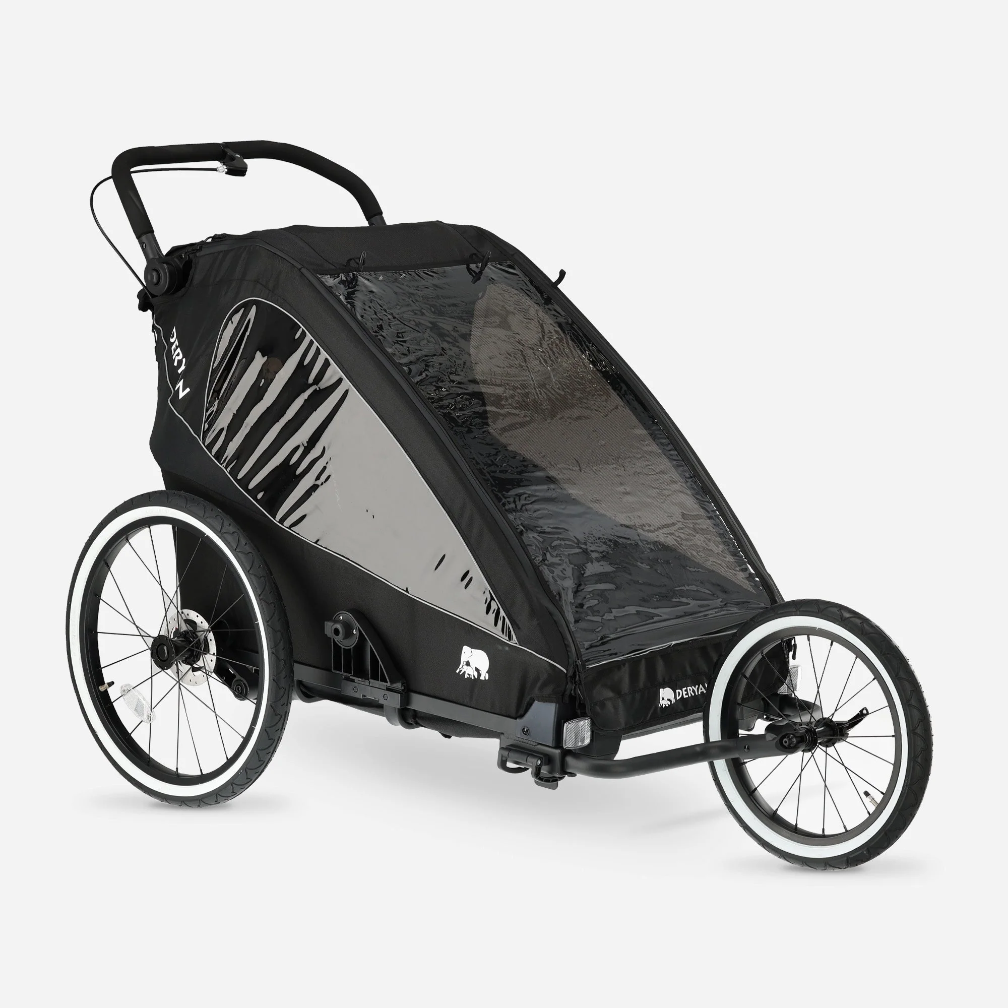 Luxe Fietskar V2 - Wandelwagen - Hardloopkinderwagen Zwart - Image 4