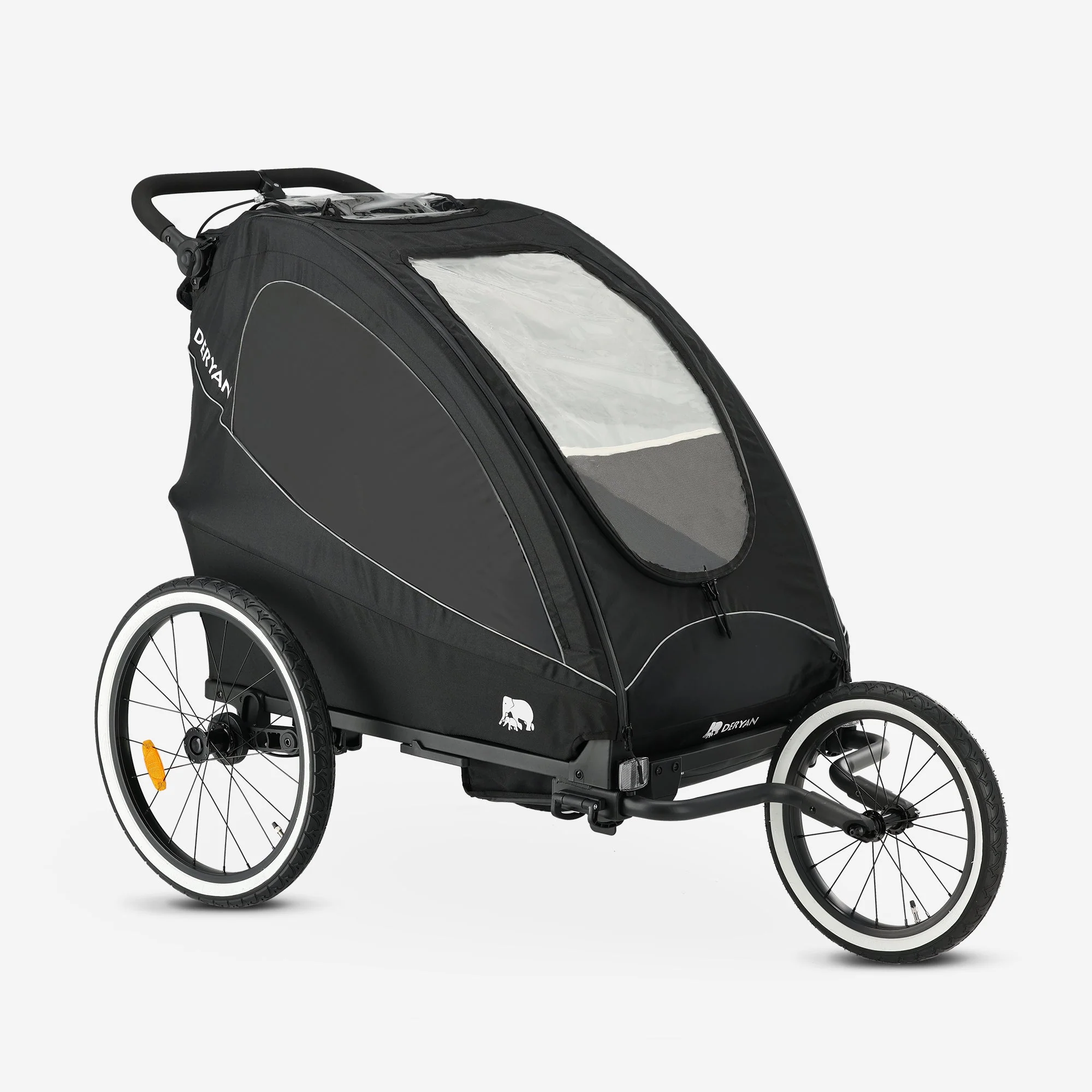 Luxe Fietskar - fietskar en wandelwagen en hardloopkinderwagen - Zwart - Image 15