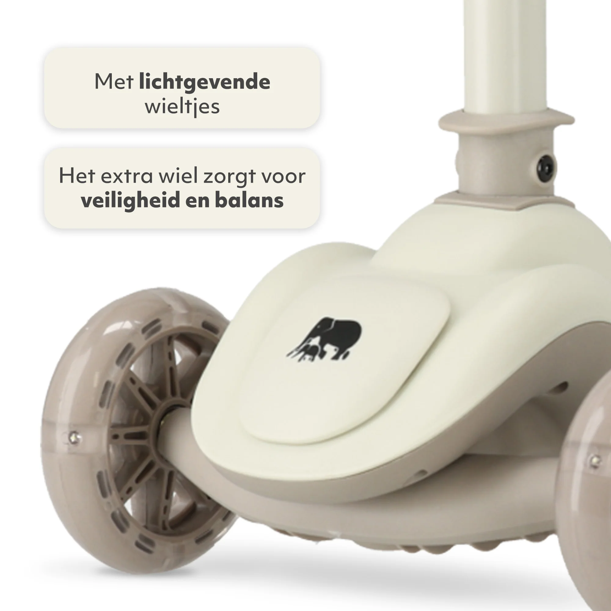 Harvey Kinderstep step 3 wielen - leeftijdsgroep 3+ - max 50kg - LED verlichting in de wielen - hoogte verstelbaar 65-70-75-80 cm - Grijs - Image 8
