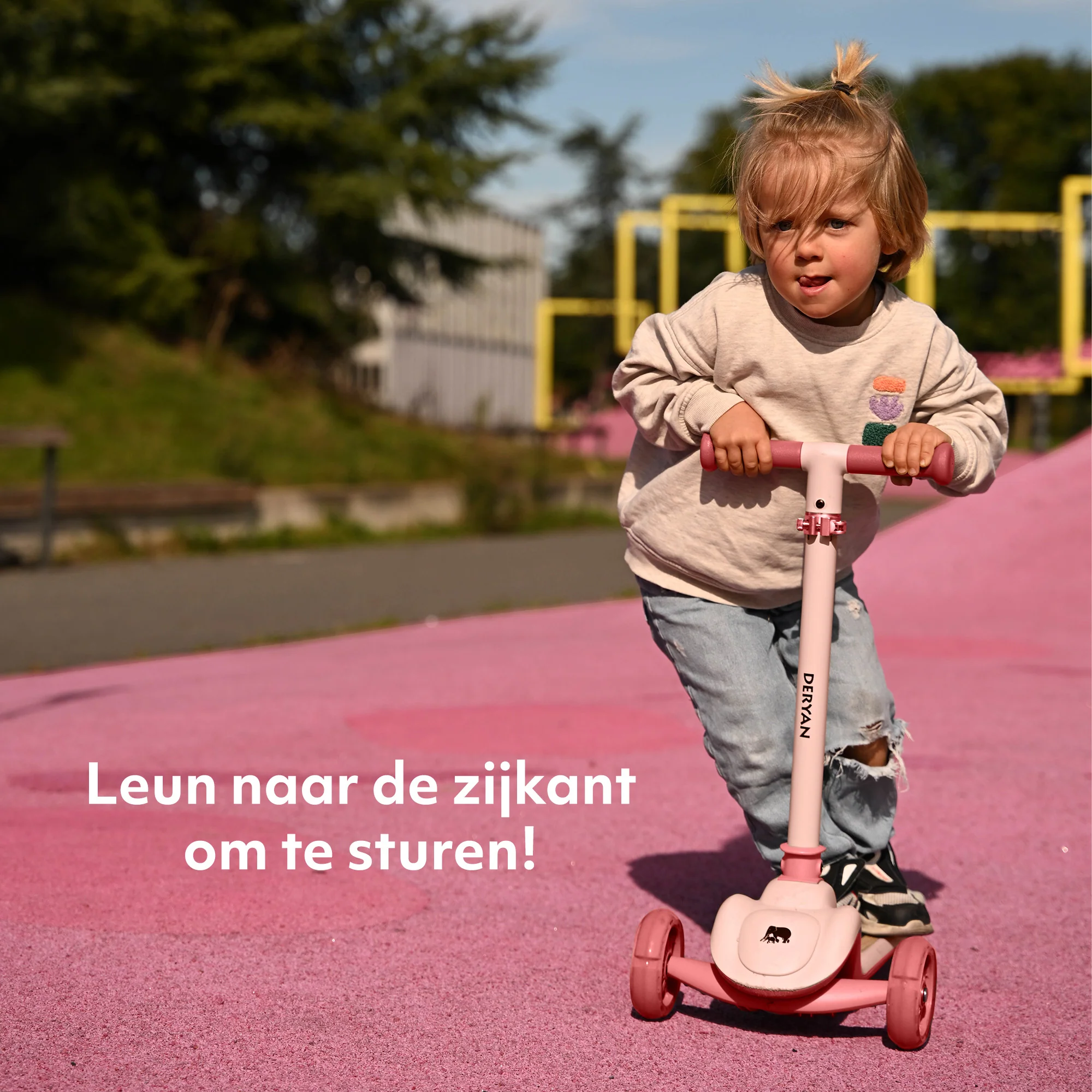 Harvey Kinderstep step 3 wielen - leeftijdsgroep 3+ - max 50kg - LED verlichting in de wielen - hoogte verstelbaar 65-70-75-80 cm - Roze - Image 10