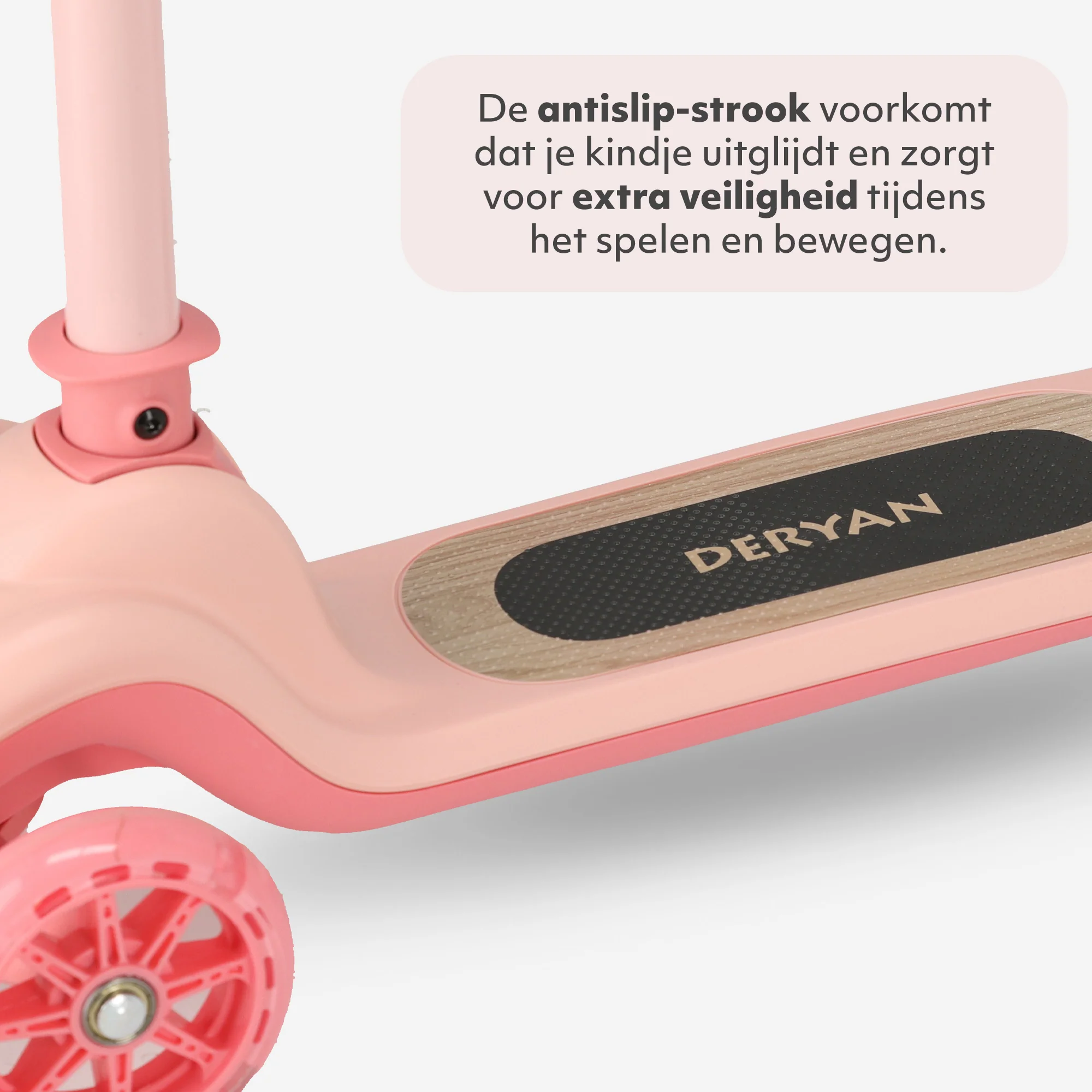 Harvey Kinderstep step 3 wielen - leeftijdsgroep 3+ - max 50kg - LED verlichting in de wielen - hoogte verstelbaar 65-70-75-80 cm - Roze - Image 8
