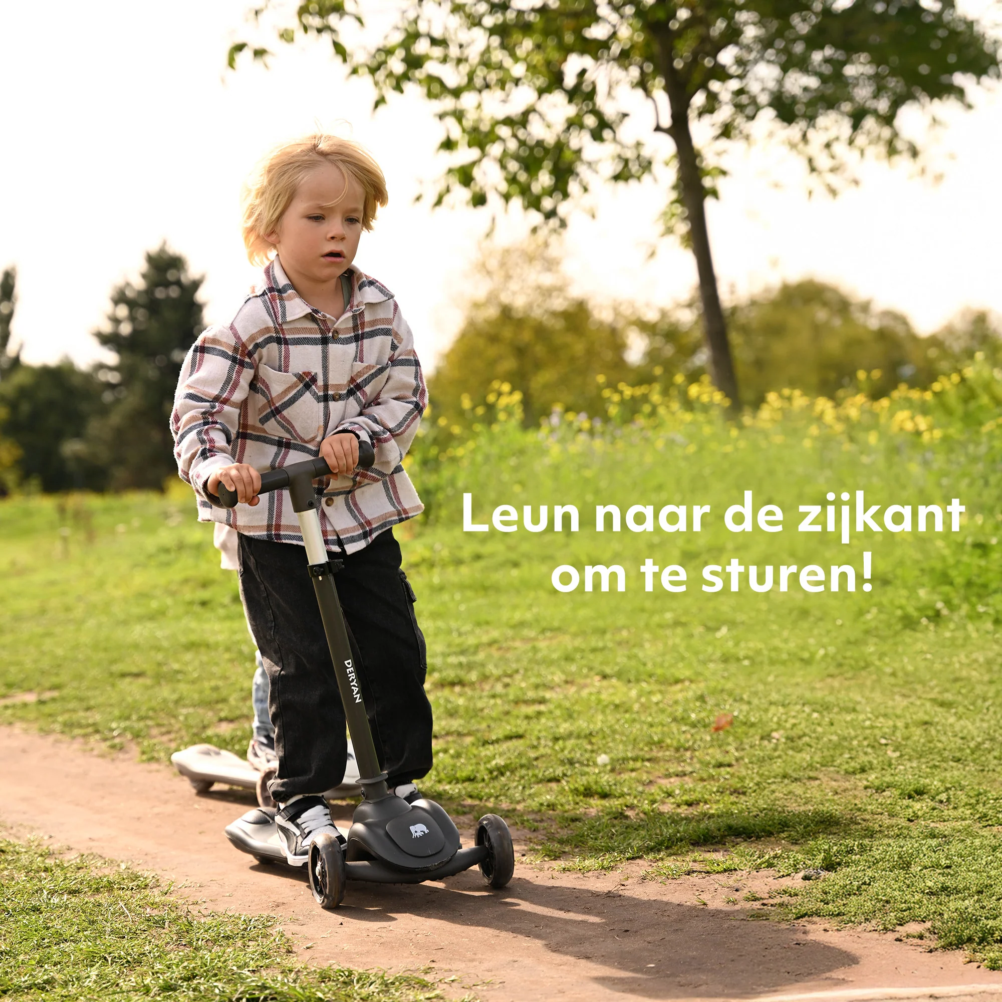 Harvey Kinderstep step 3 wielen - leeftijdsgroep 3+ - max 50kg - LED verlichting in de wielen - hoogte verstelbaar 65-70-75-80 cm - Zwart - Image 6