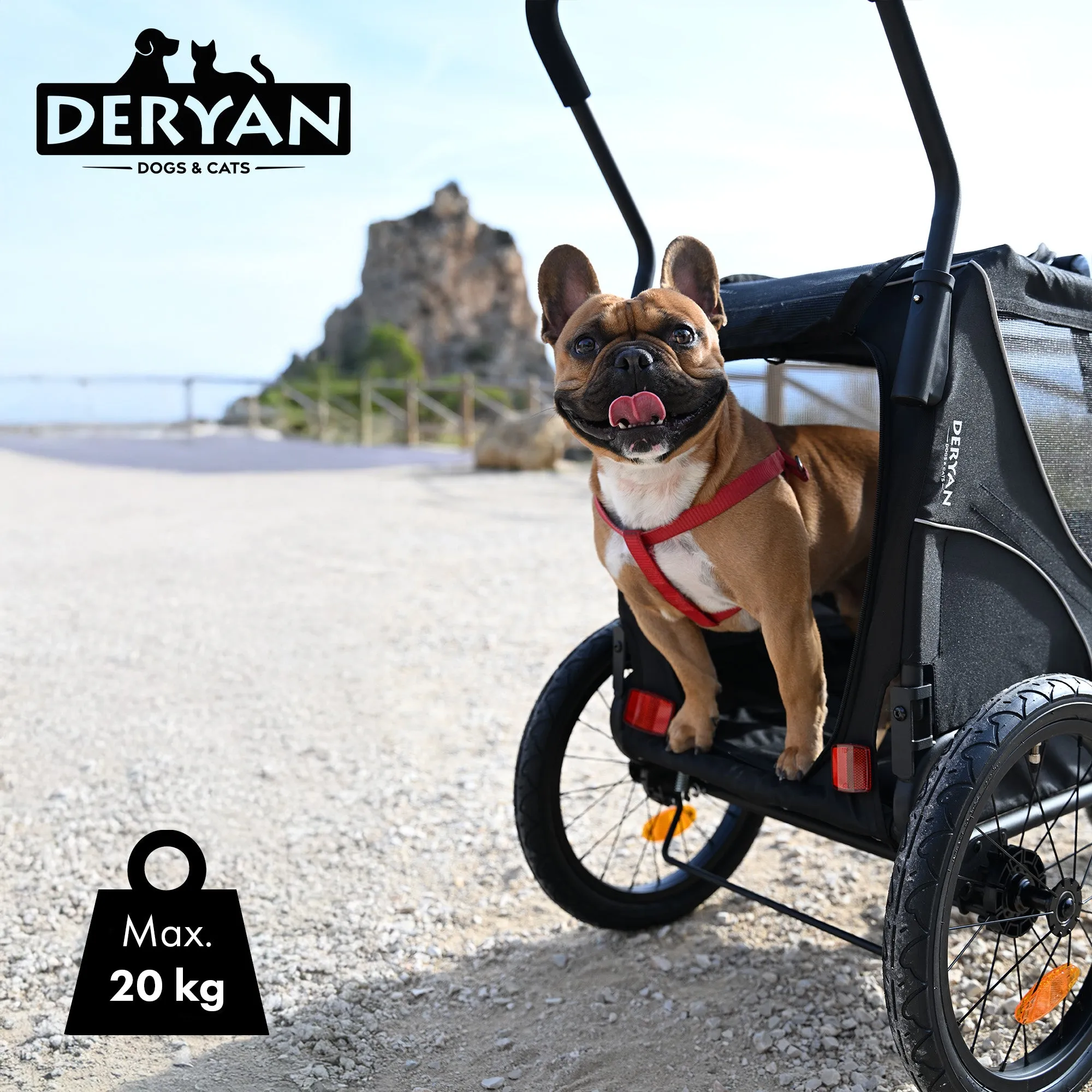 Hondenfietskar 2-in-1 – Opvouwbaar – Tot 20kg – Geschikt voor E-bikes - Image 3