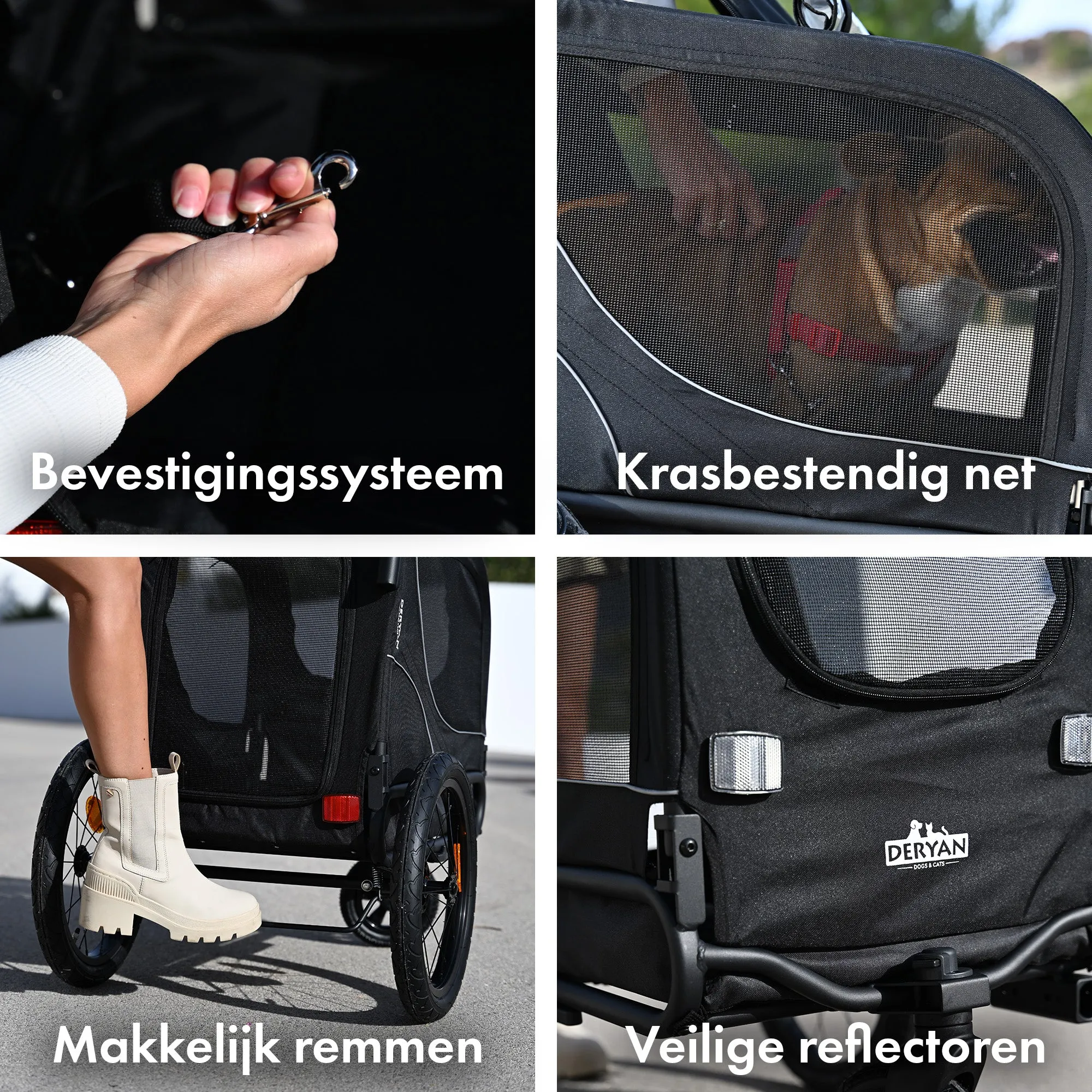 Hondenfietskar 2-in-1 – Opvouwbaar – Tot 20kg – Geschikt voor E-bikes - Image 6