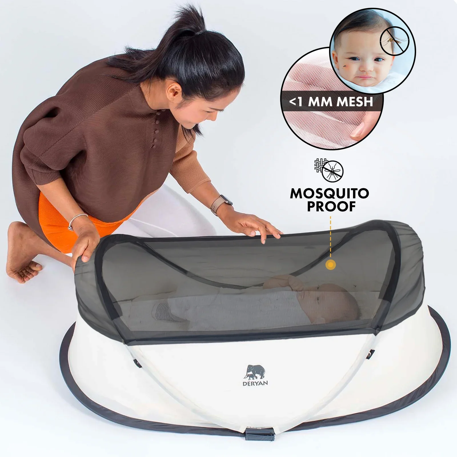 Infant Campingbedje - Cream - Image 5