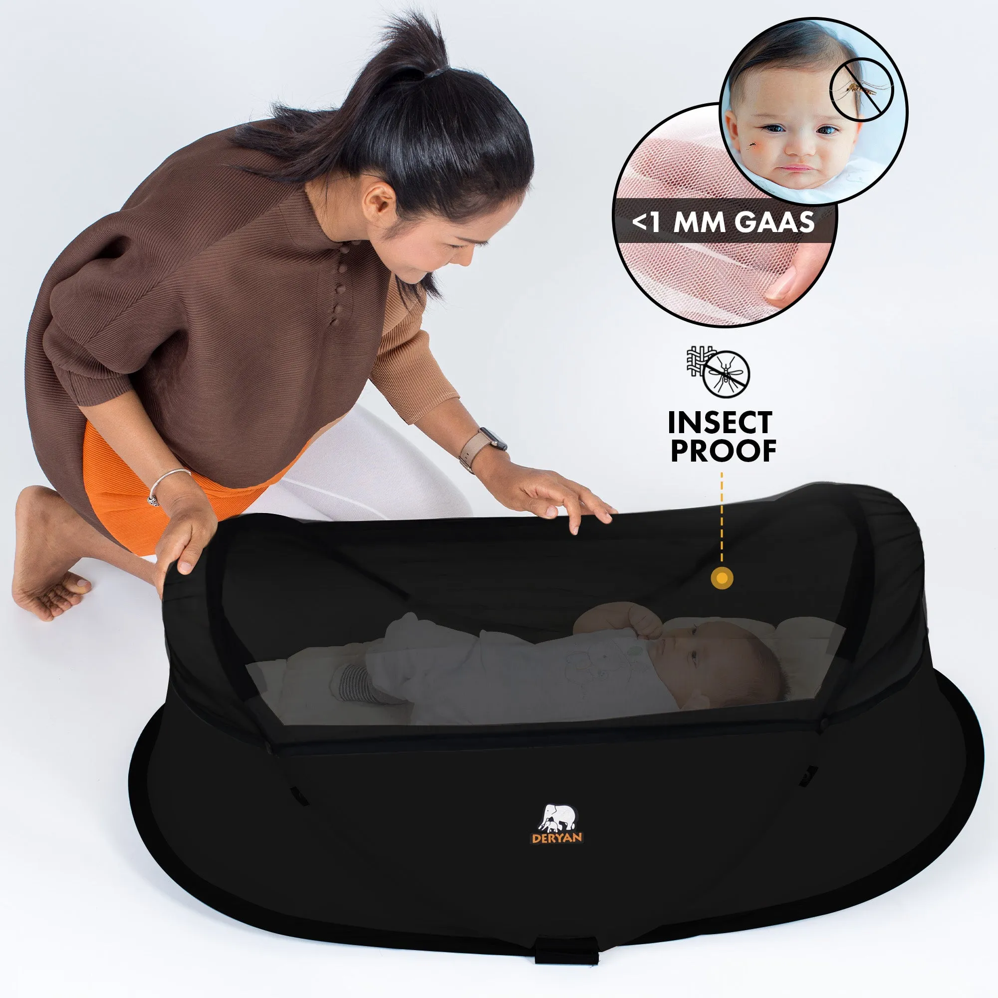 Infant Campingbedje - Zwart - Image 4