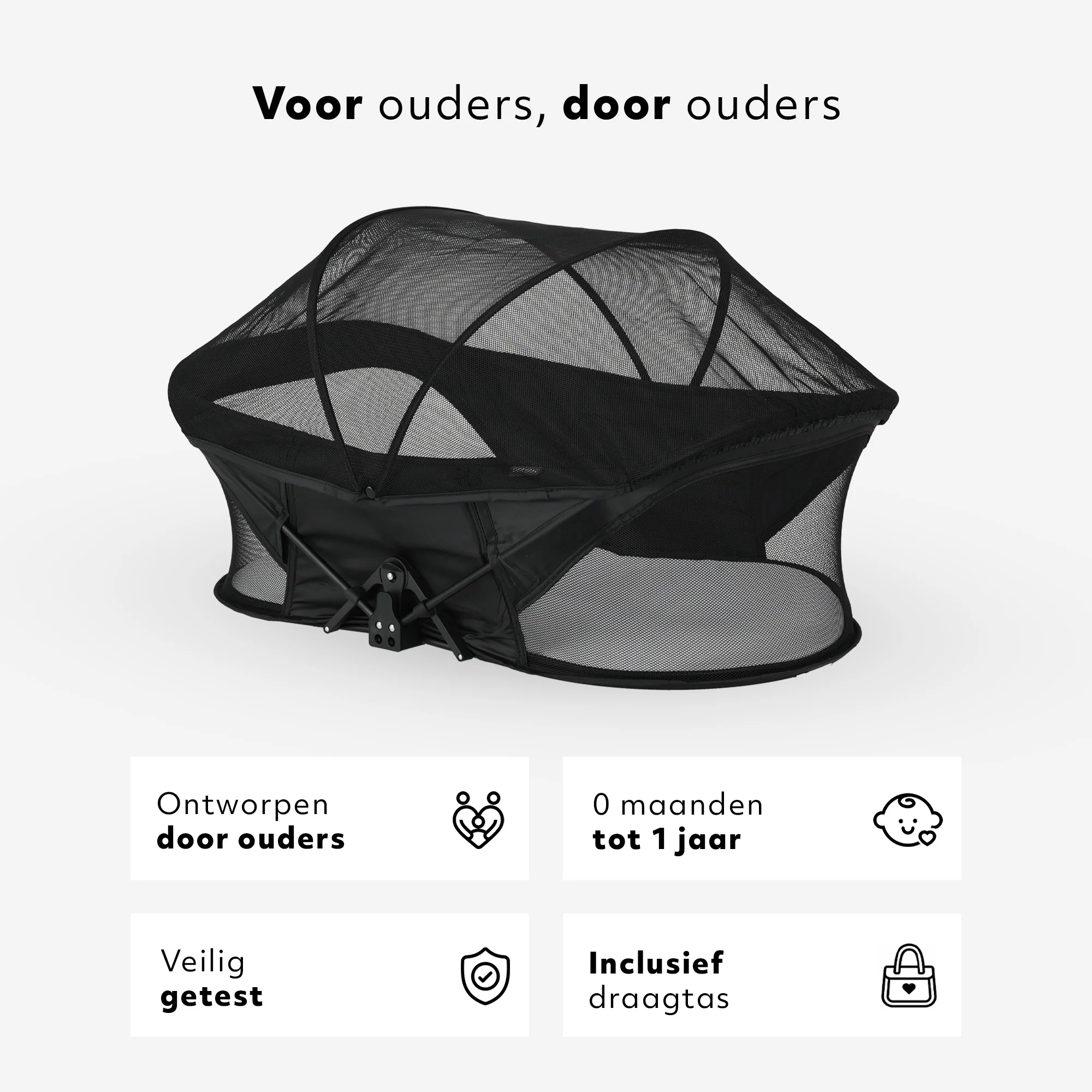 Infant Deluxe BabyBox Campingbedje - Zwart - Image 3
