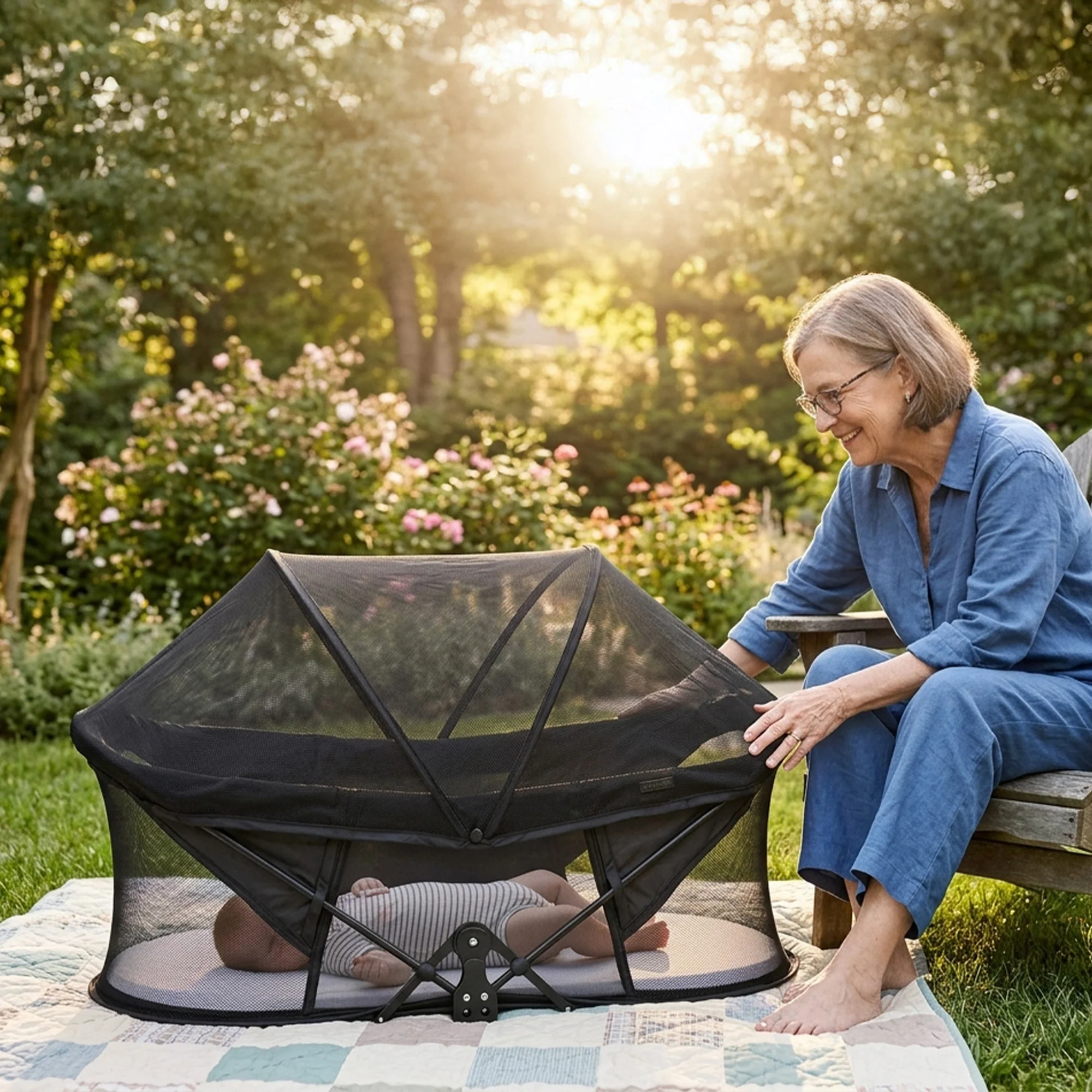 Infant Deluxe BabyBox Campingbedje - Zwart - Image 4