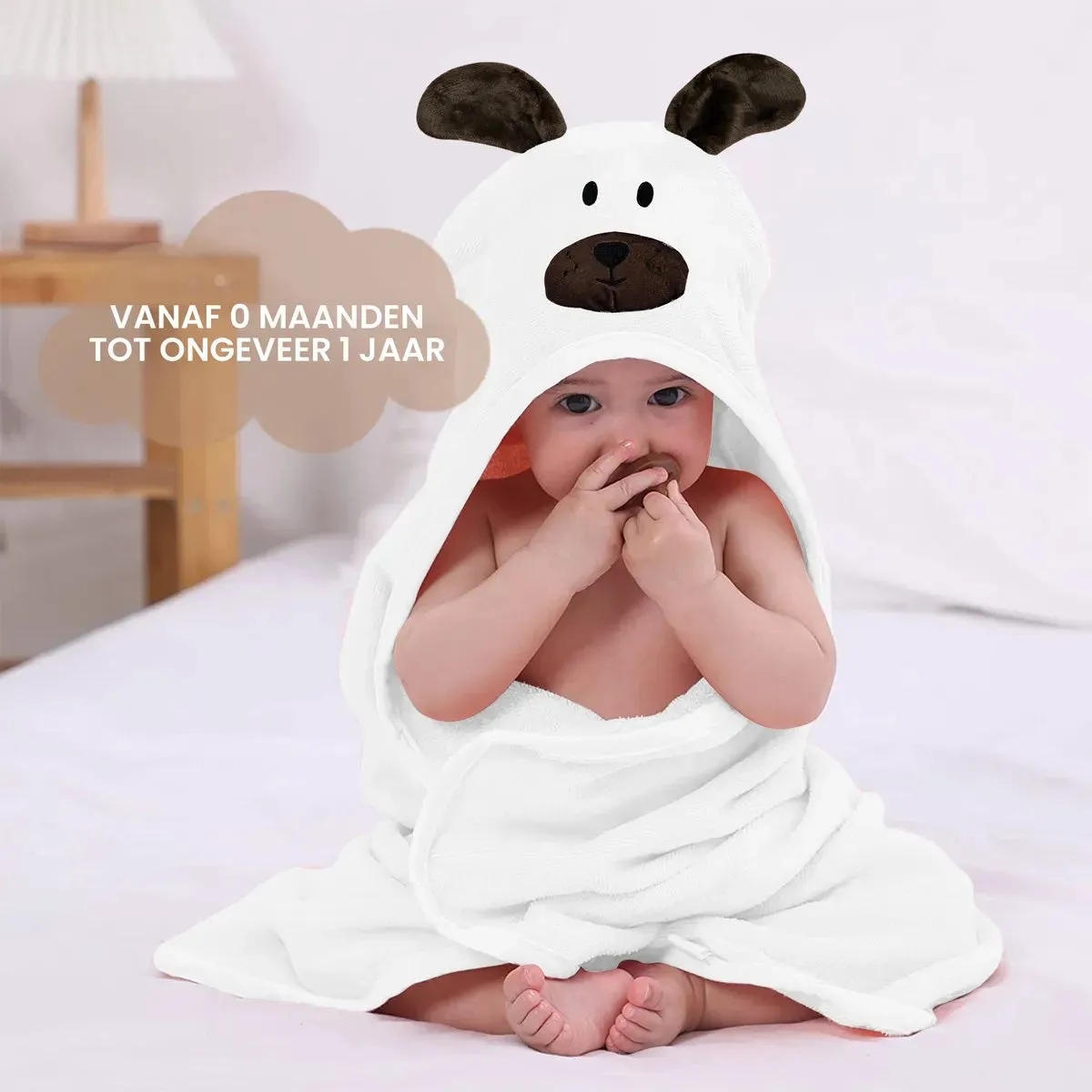 Konijn Bruin Multifunctionele Baby Fleece deken met capuchon – Wikkeldeken – Deken 75x100 cm - Image 5