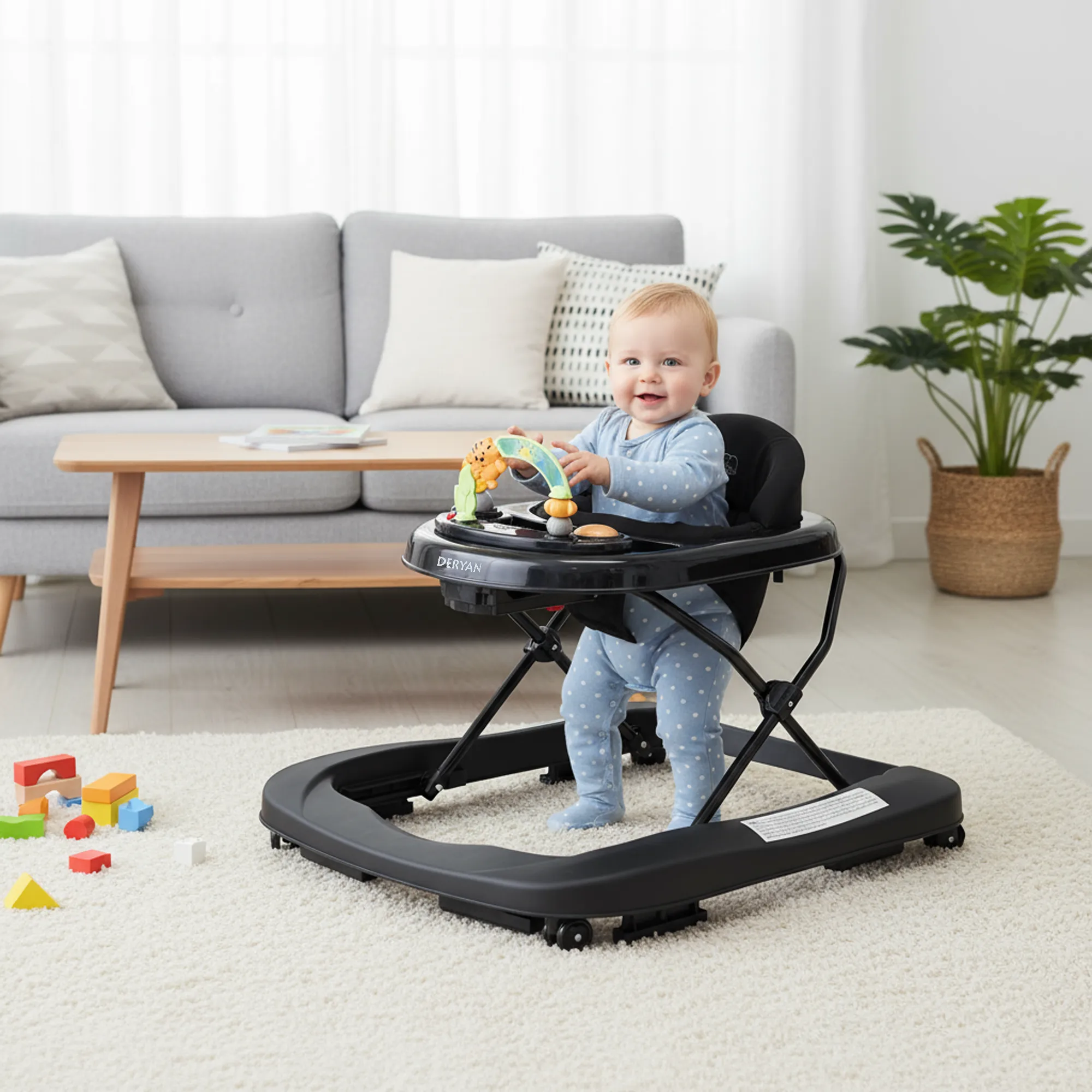 2-in-1 Loopstoel Zwart - Image 2