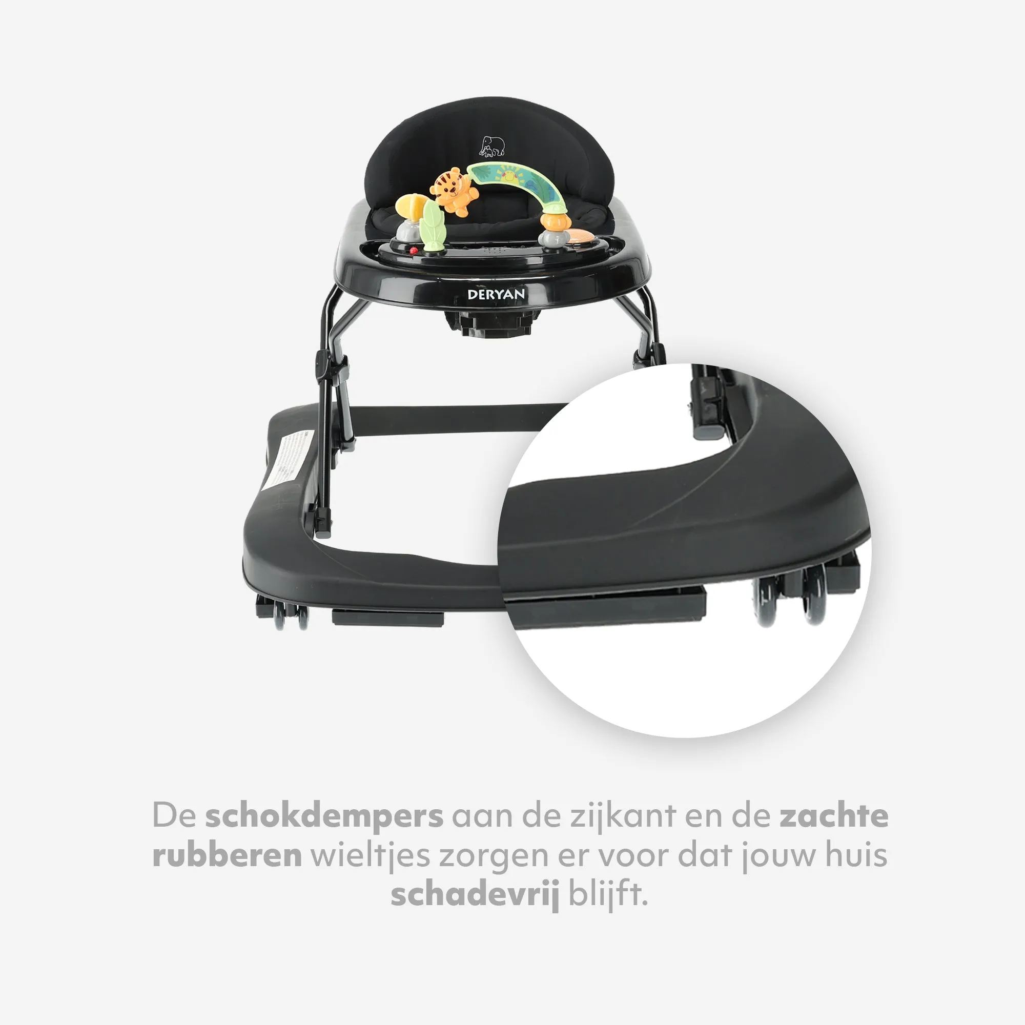 2-in-1 Loopstoel Zwart - Image 4
