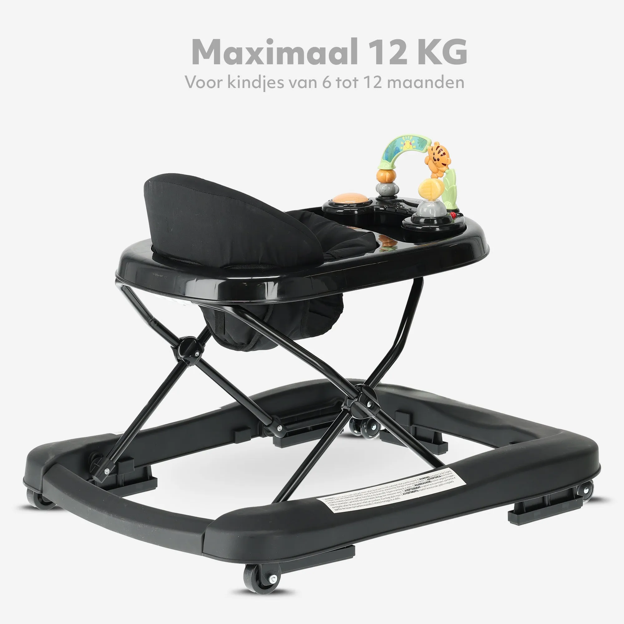 2-in-1 Loopstoel Zwart - Image 6