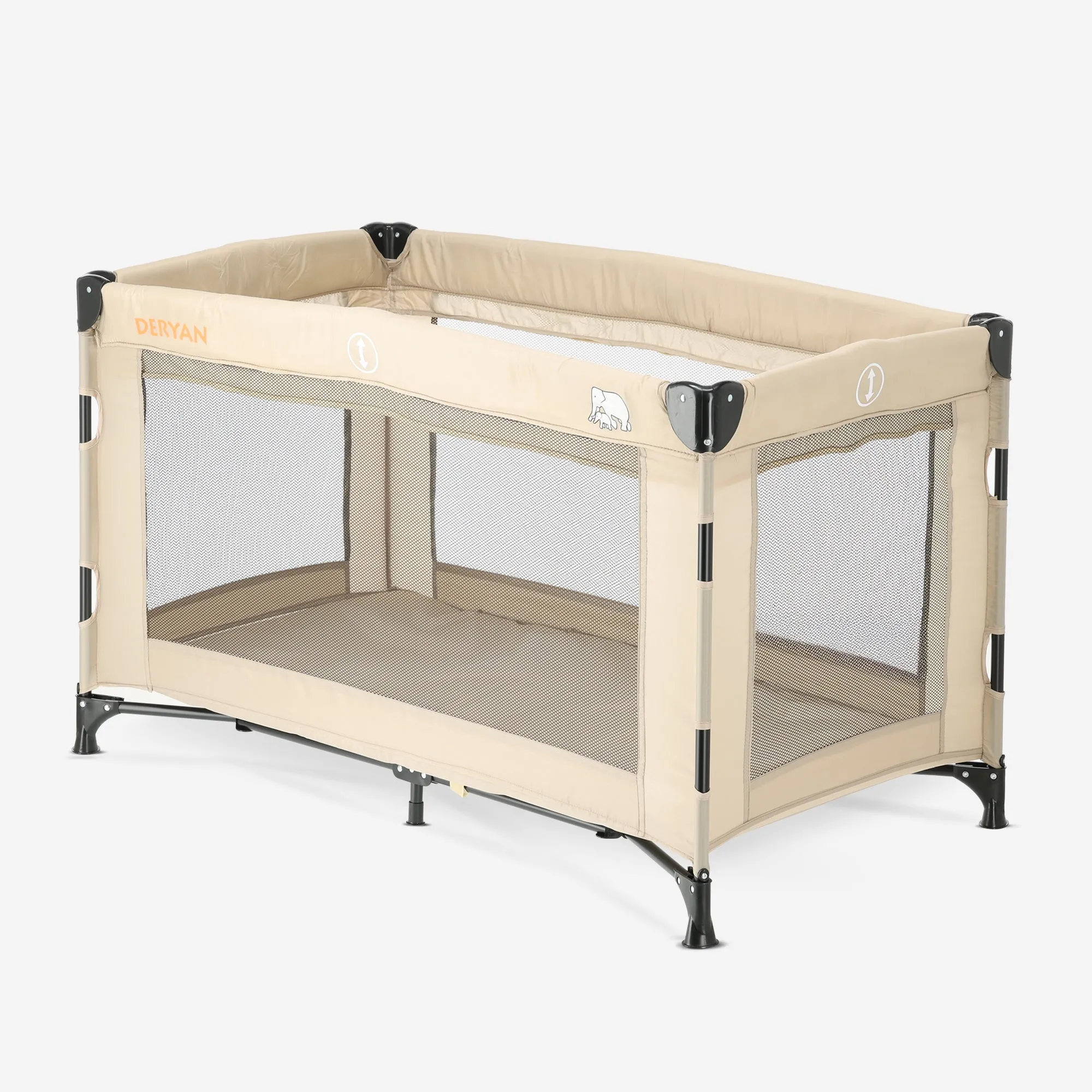 Luxe Campingbed Inclusief transporttas - Inclusief verschoonblad -Inclusief bodemverhoger Nougat - Image 3