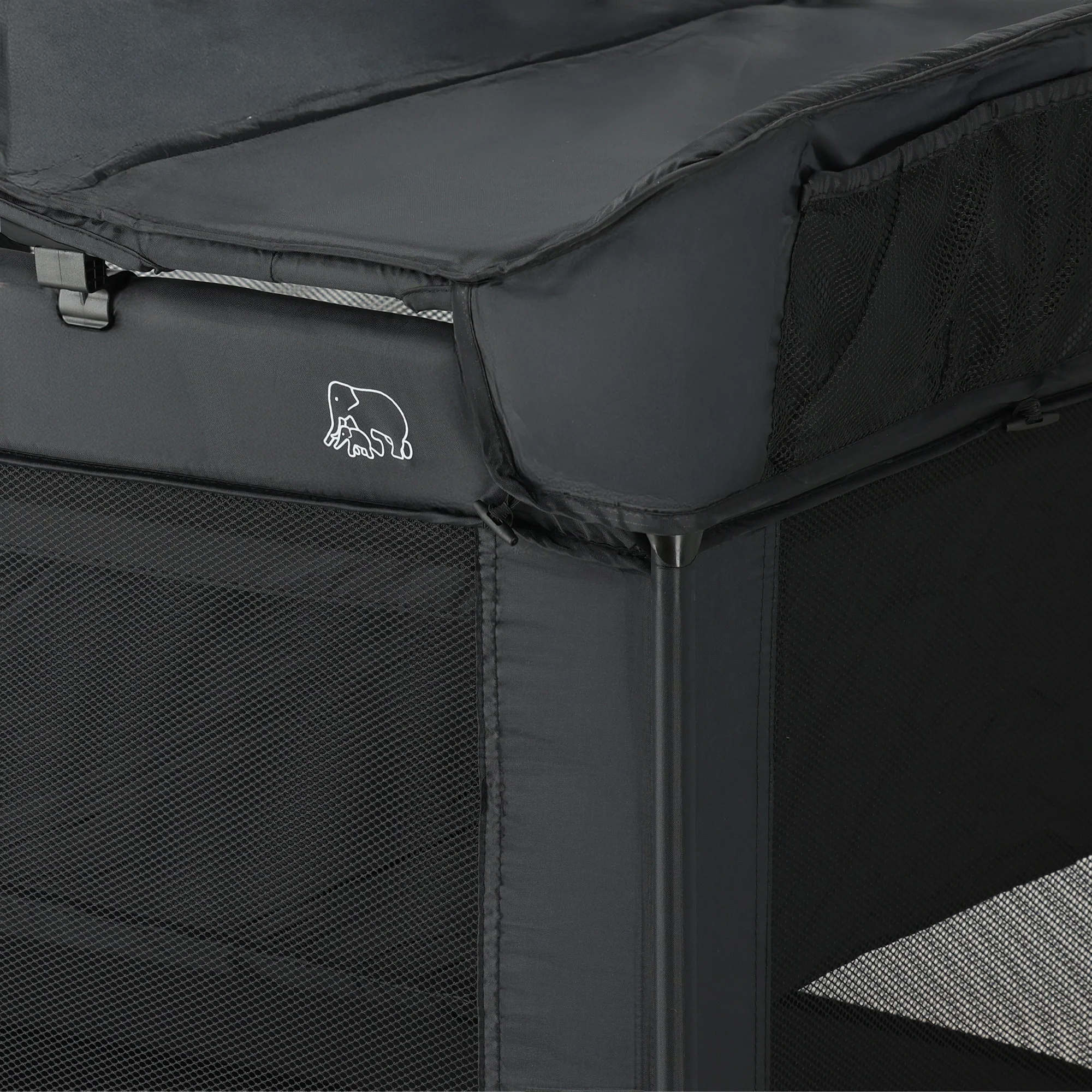 Luxe Campingbed Inclusief transporttas - Inclusief verschoonblad -Inclusief bodemverhoger Zwart - Image 4