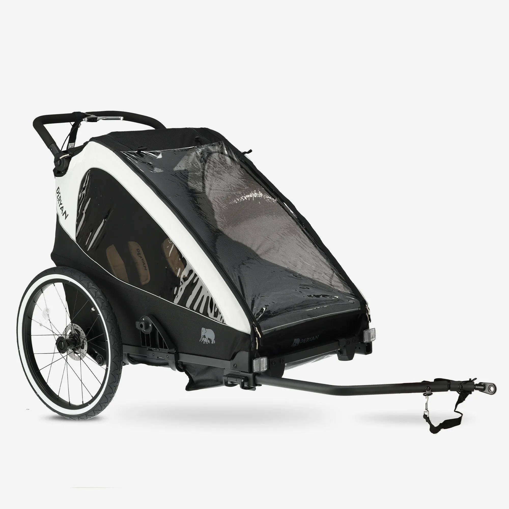 Luxe Fietskar V2 - Wandelwagen - Hardloopkinderwagen Cream - Image 3