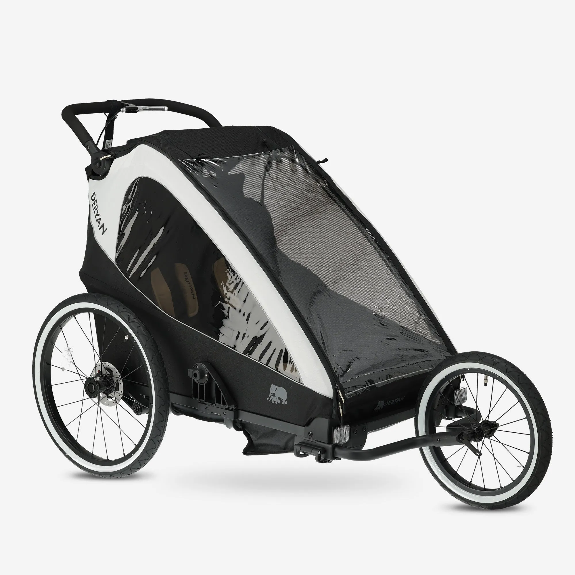 Luxe Fietskar V2 - Wandelwagen - Hardloopkinderwagen Cream - Image 4