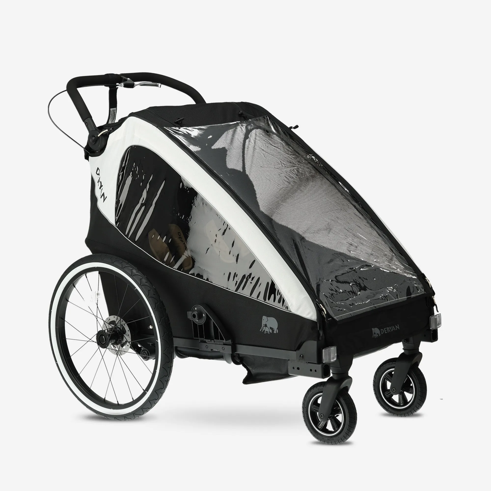 Luxe Fietskar V2 - Wandelwagen - Hardloopkinderwagen Cream - Image 6