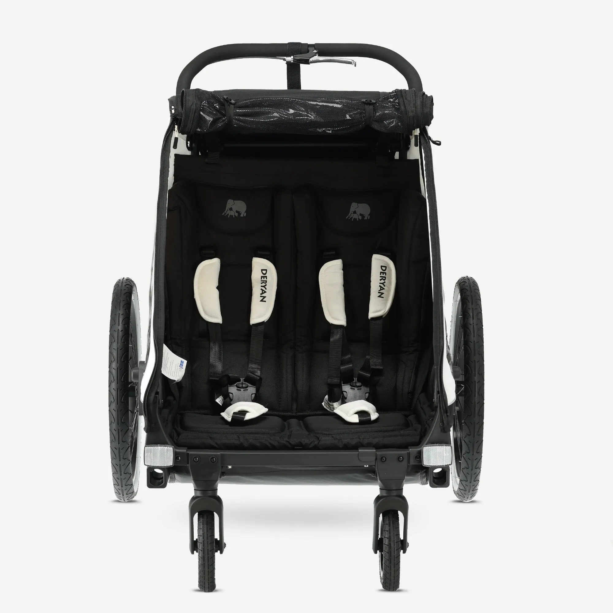 Luxe Fietskar V2 - Wandelwagen - Hardloopkinderwagen Cream - Image 9