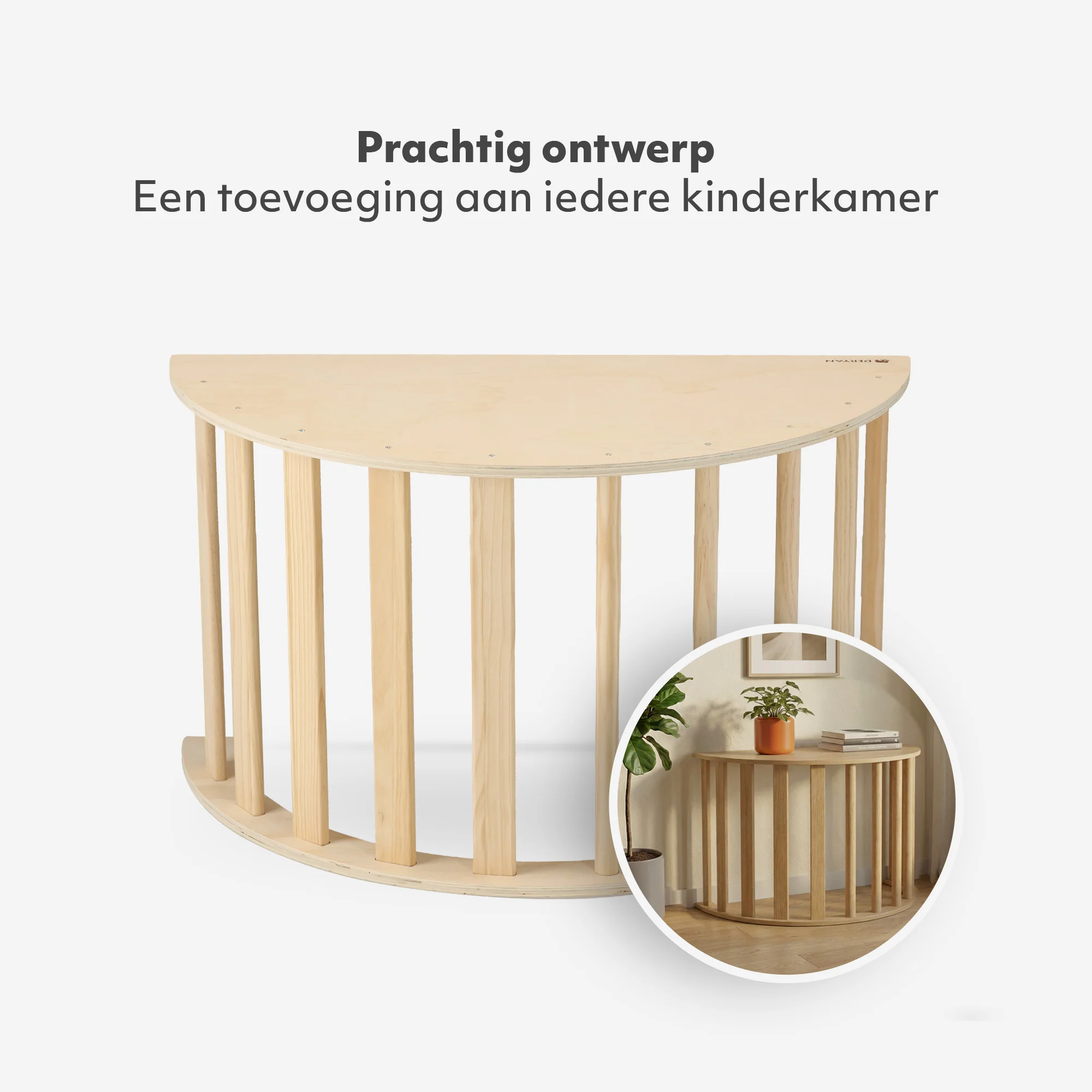 Multifunctionele Klimboog - 5 in 1 model - Speelboog - Klimrek - Speeltoestel - Inclusief Kussen - Tekentafel - Hout - Image 3