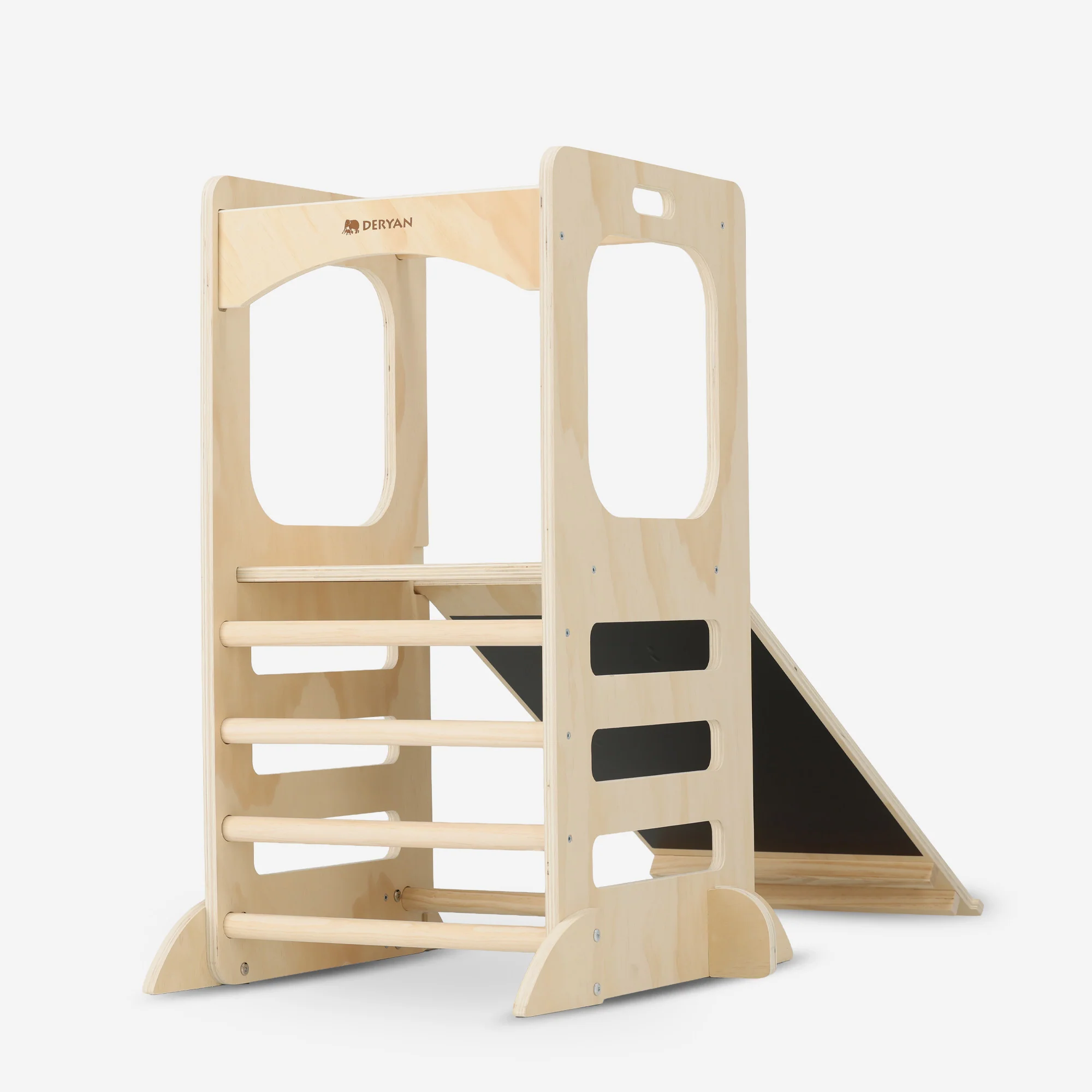 Luxe 4-in-1 Leertoren - Klimtoren met Glijbaan en Krijtbord - Image 9