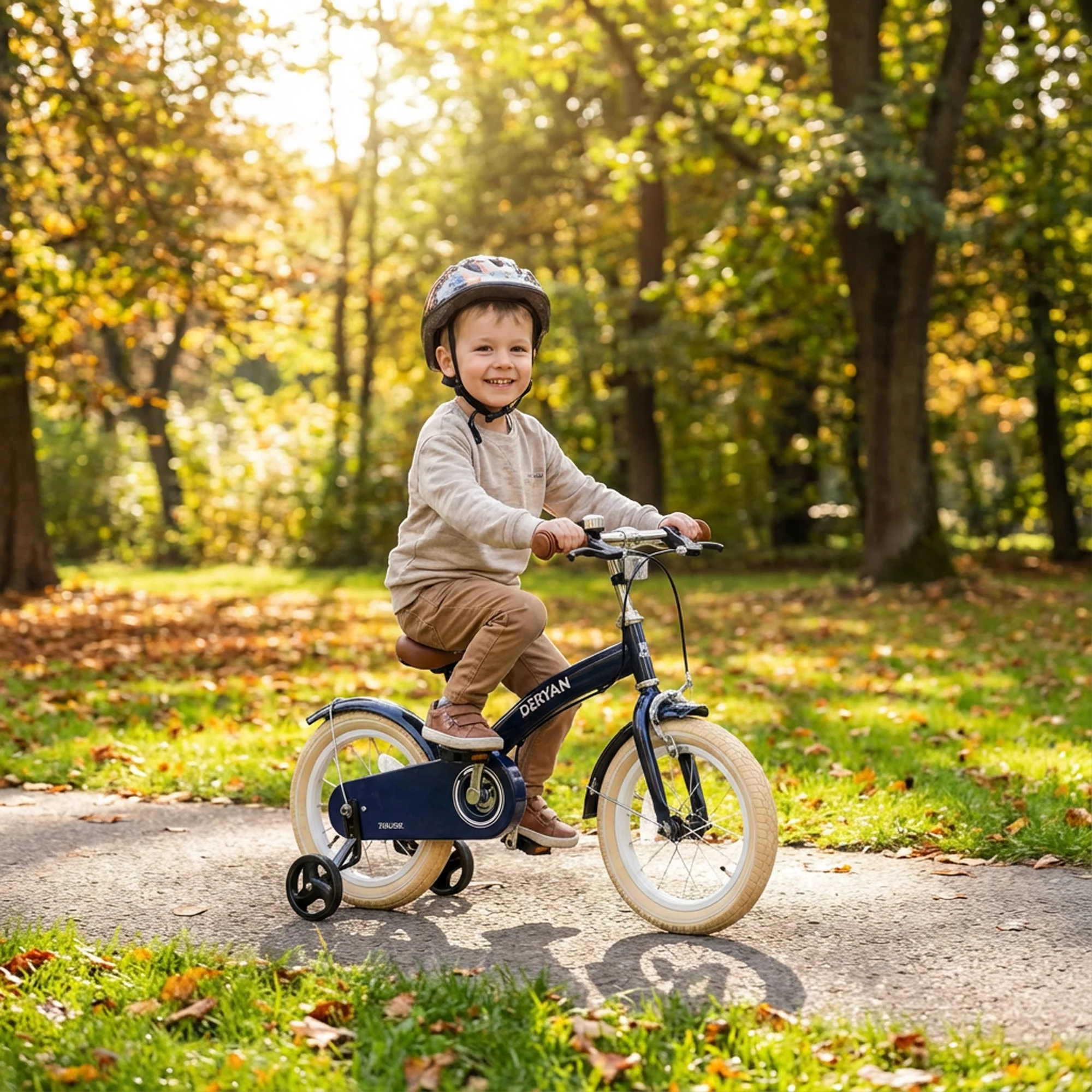 Luxe Kinderfiets 12 inch - 3 in 1 - loopfiets Blauw - Image 12