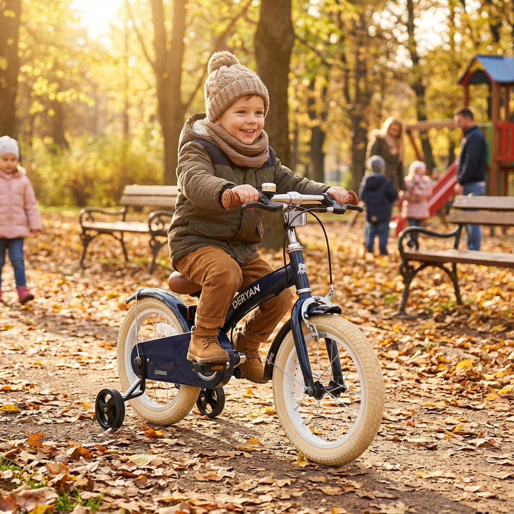 Luxe Kinderfiets 12 inch - 3 in 1 - loopfiets Blauw - Image 13