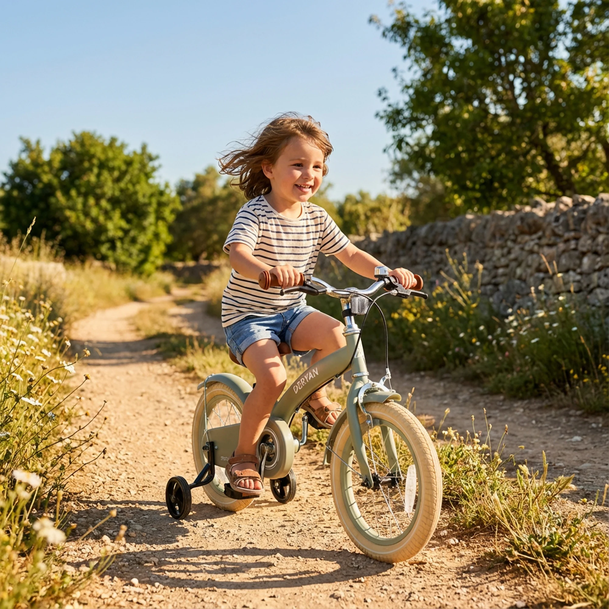 Luxe Kinderfiets 12 inch - 3 in 1 - loopfiets Groen - Image 12