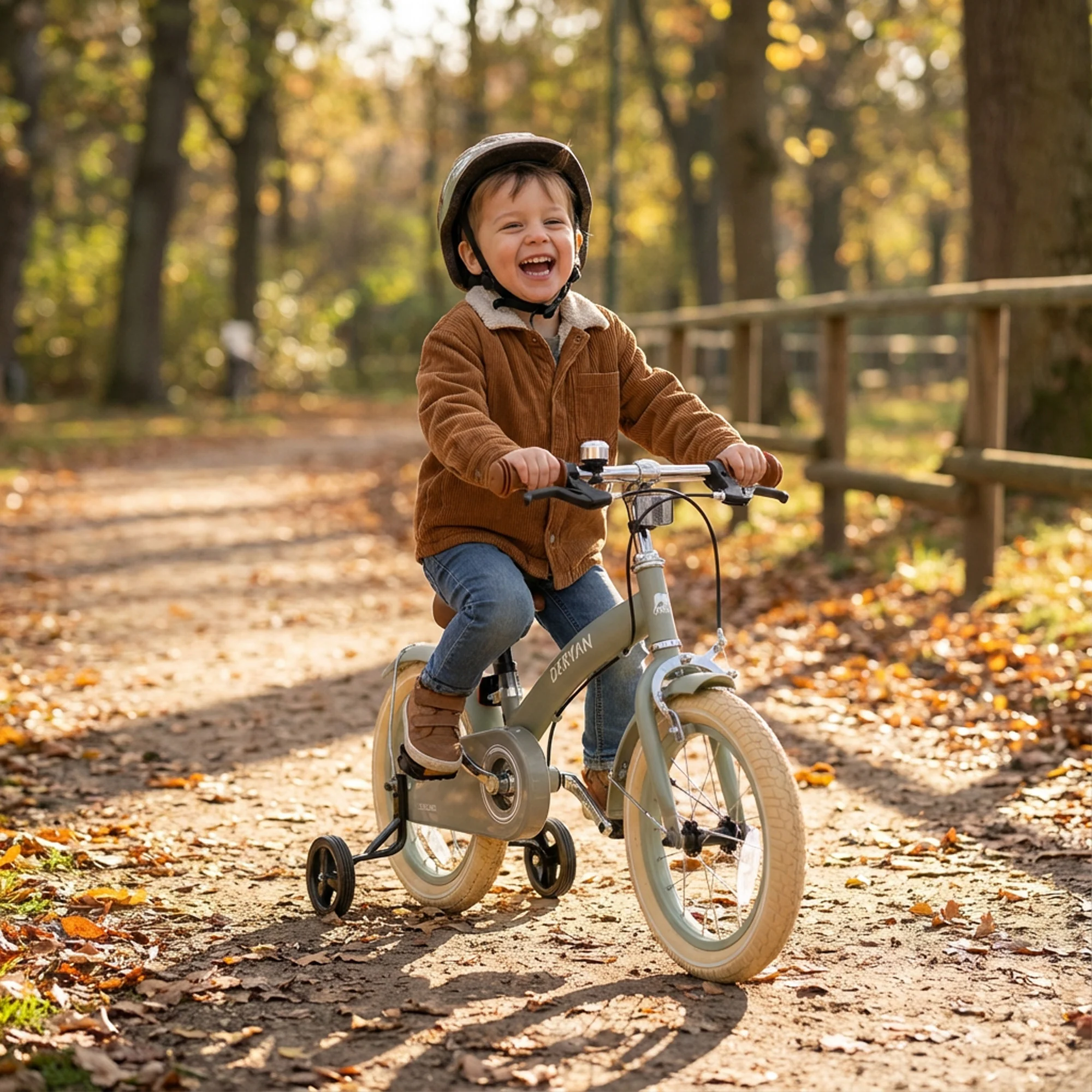 Luxe Kinderfiets 12 inch - 3 in 1 - loopfiets Groen - Image 13