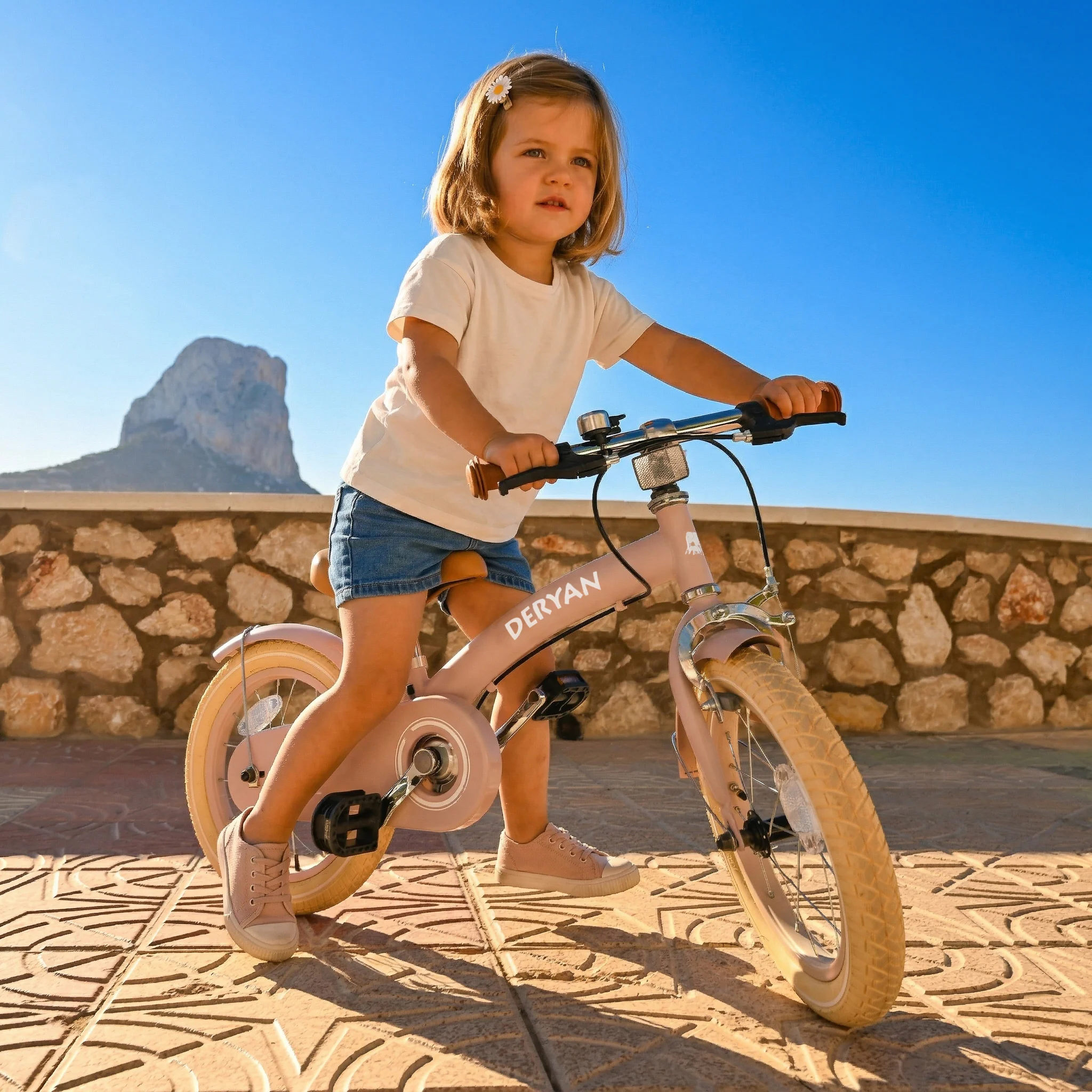 Luxe Kinderfiets 12 inch - 3 in 1 - loopfiets Roze - Image 8