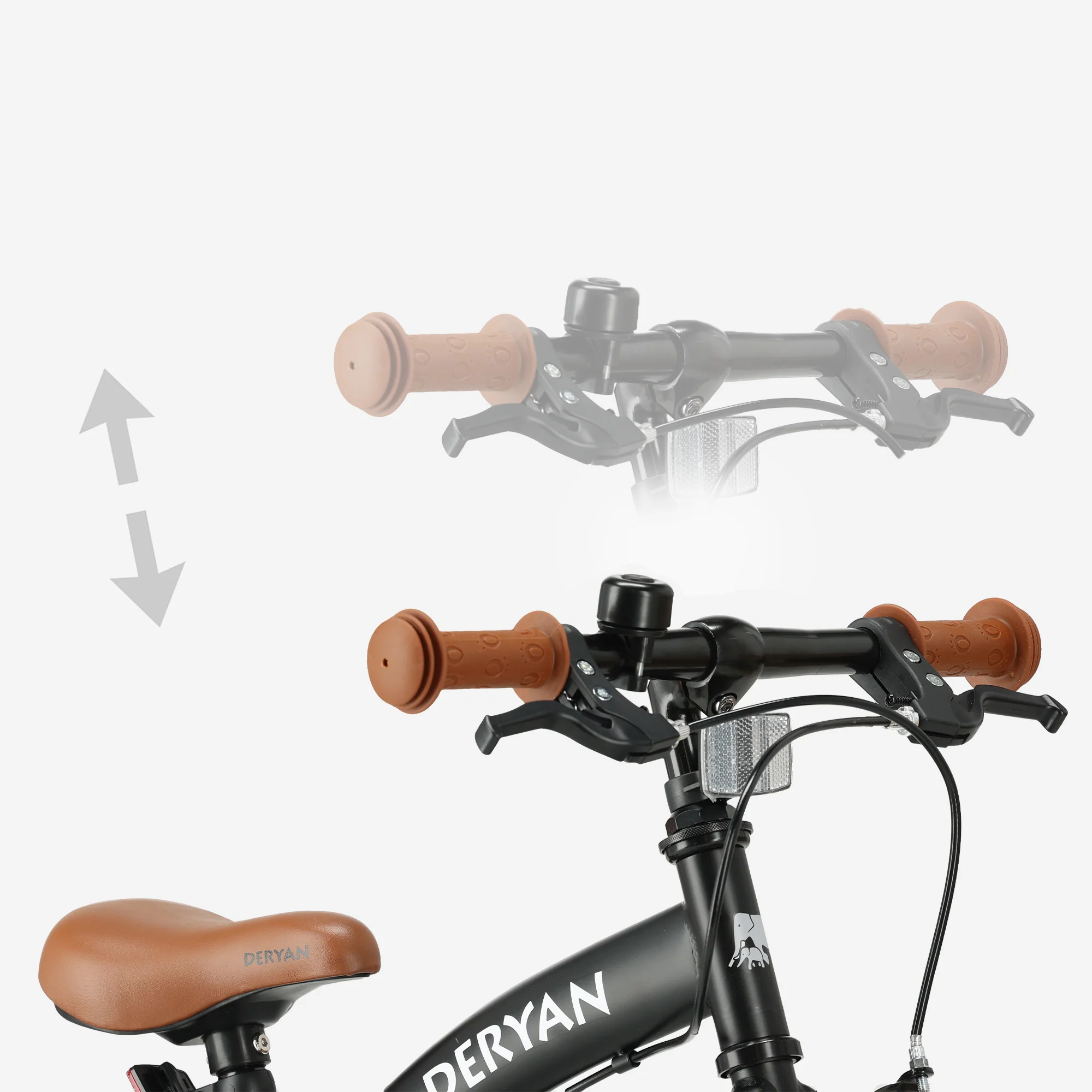 Luxe Kinderfiets 12 inch - 3 in 1 - loopfiets Zwart - Image 6