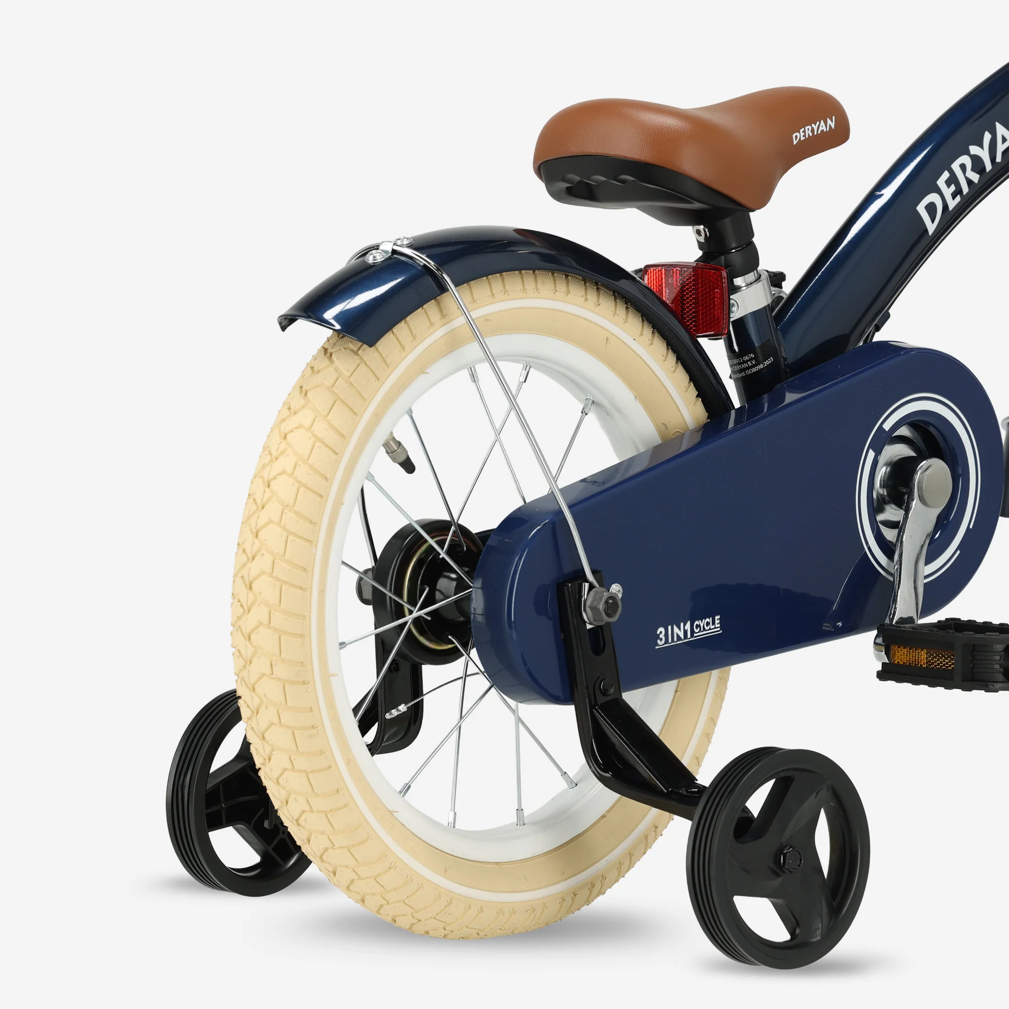 Luxe Kinderfiets 14 inch - 3 in 1 - loopfiets Blauw - Image 11