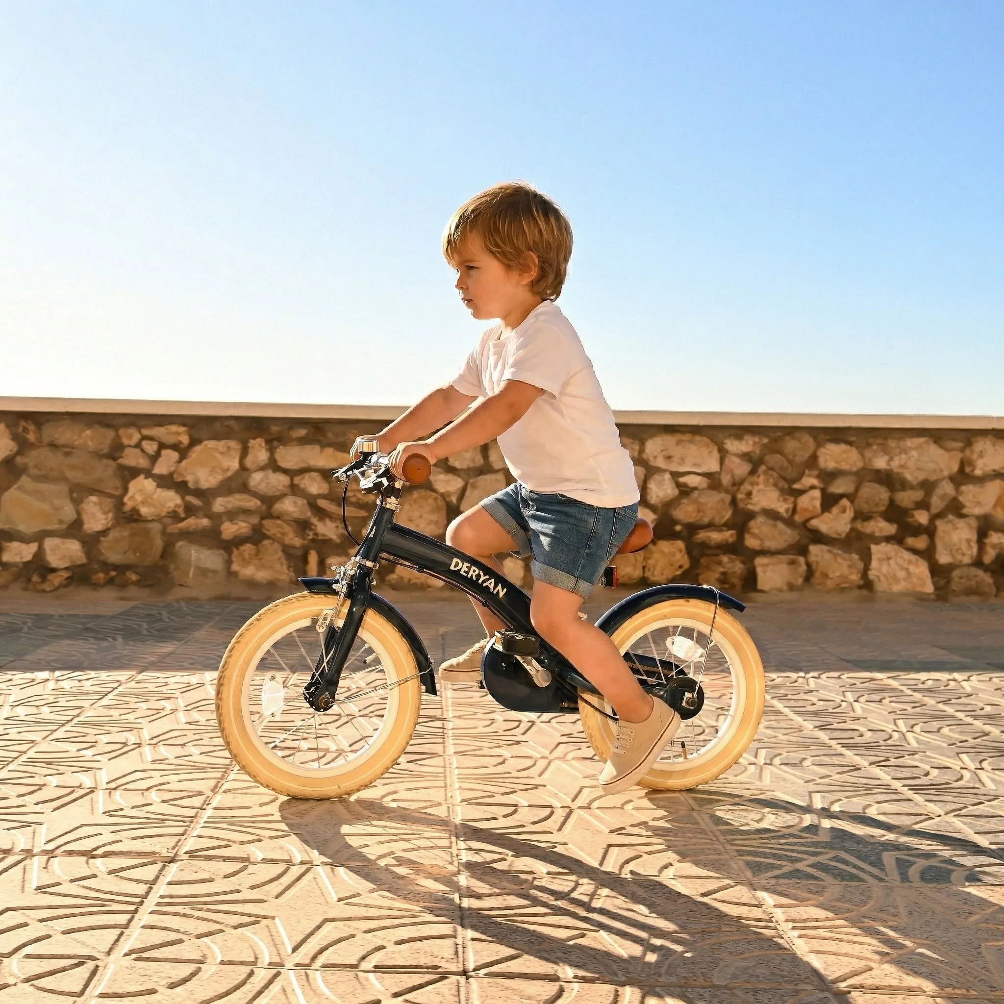 Luxe Kinderfiets 14 inch - 3 in 1 - loopfiets Blauw - Image 5