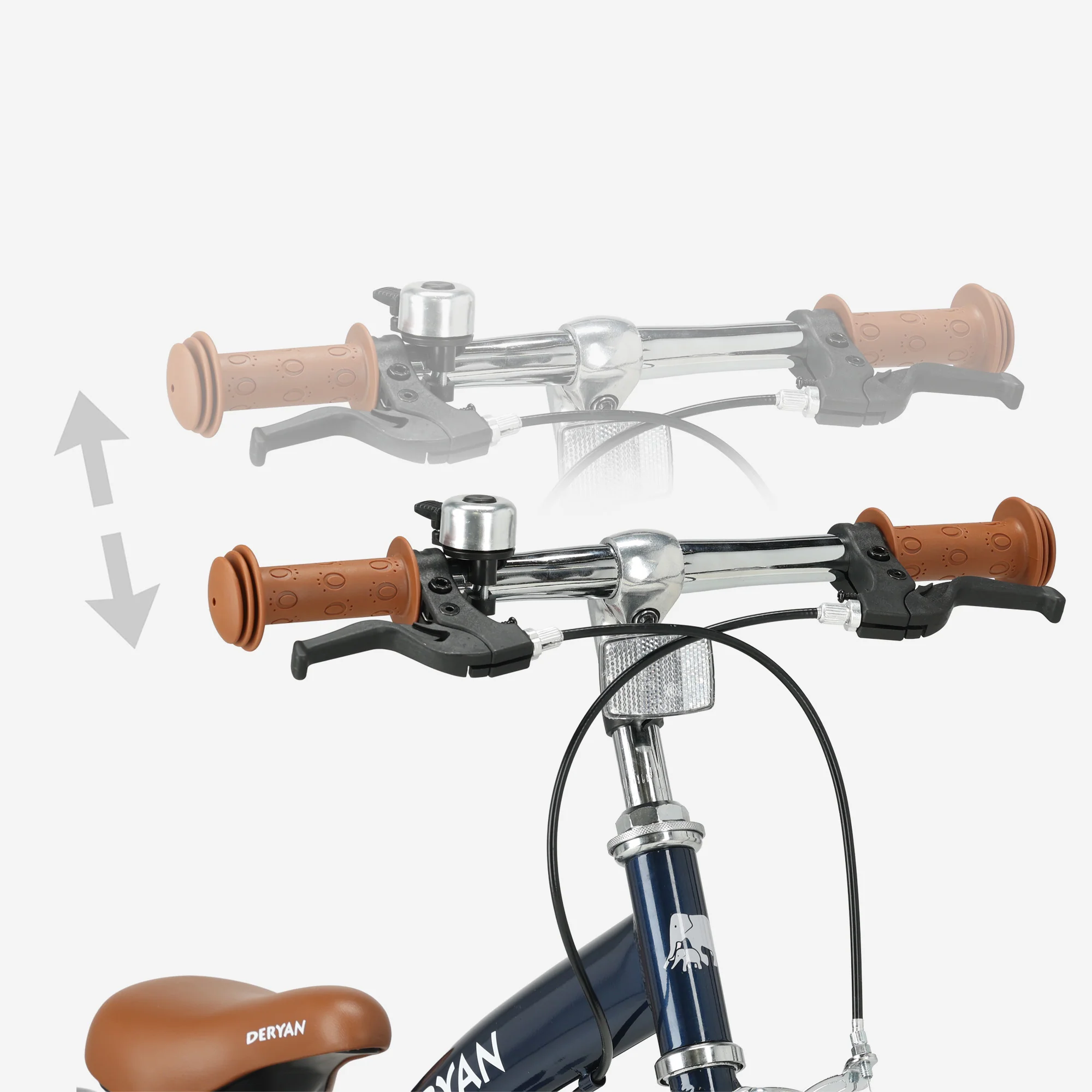 Luxe Kinderfiets 14 inch - 3 in 1 - loopfiets Blauw - Image 8