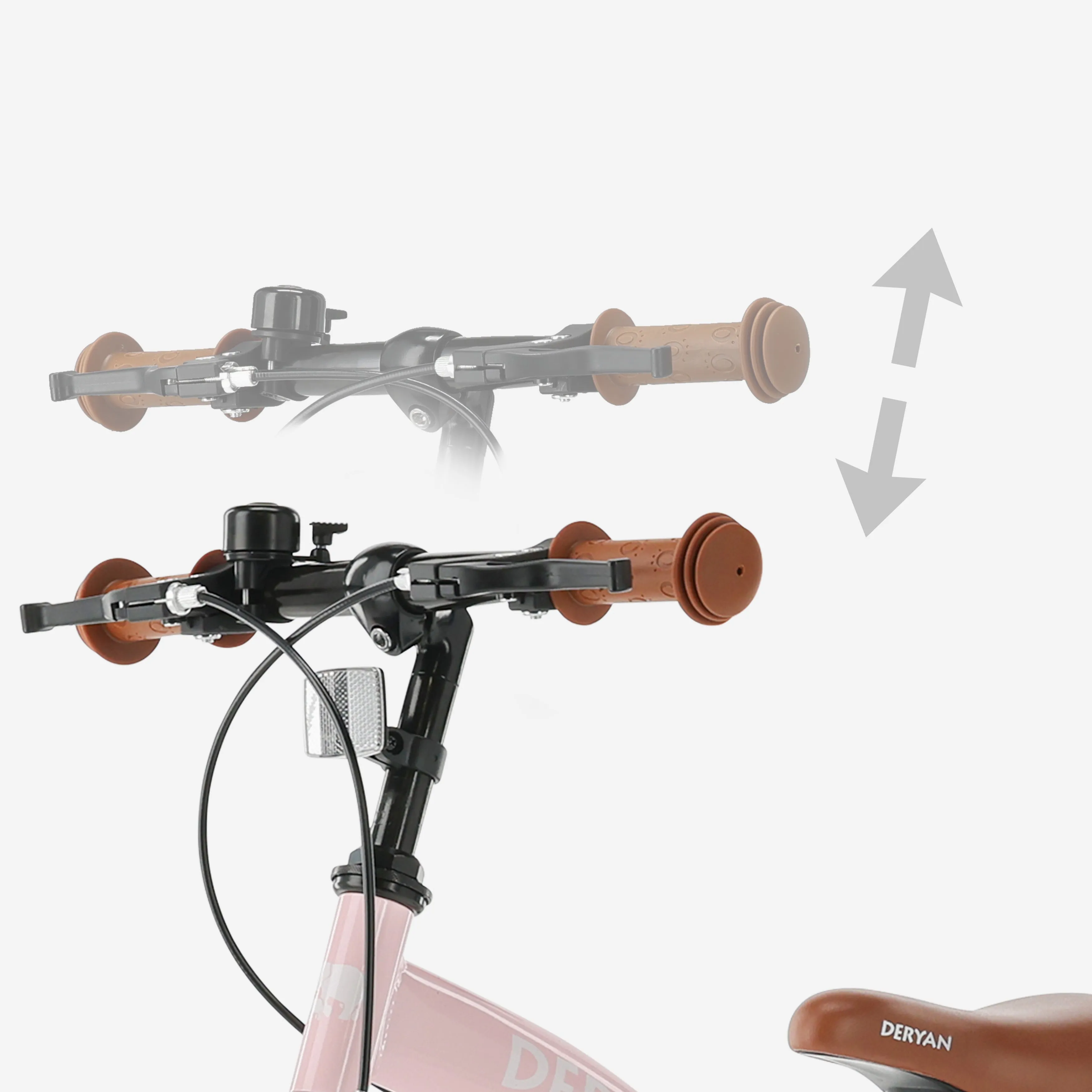 Luxe Kinderfiets 14 inch - 3 in 1 - loopfiets - Roze - Image 7