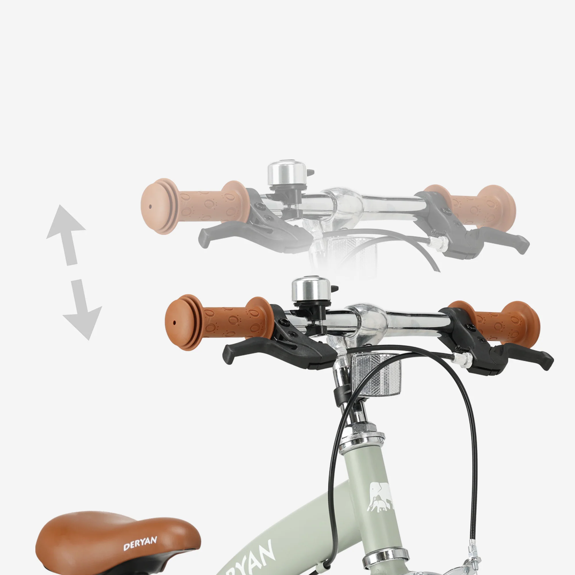 Luxe Kinderfiets 14 inch - 3 in 1 - loopfiets Groen - Image 8