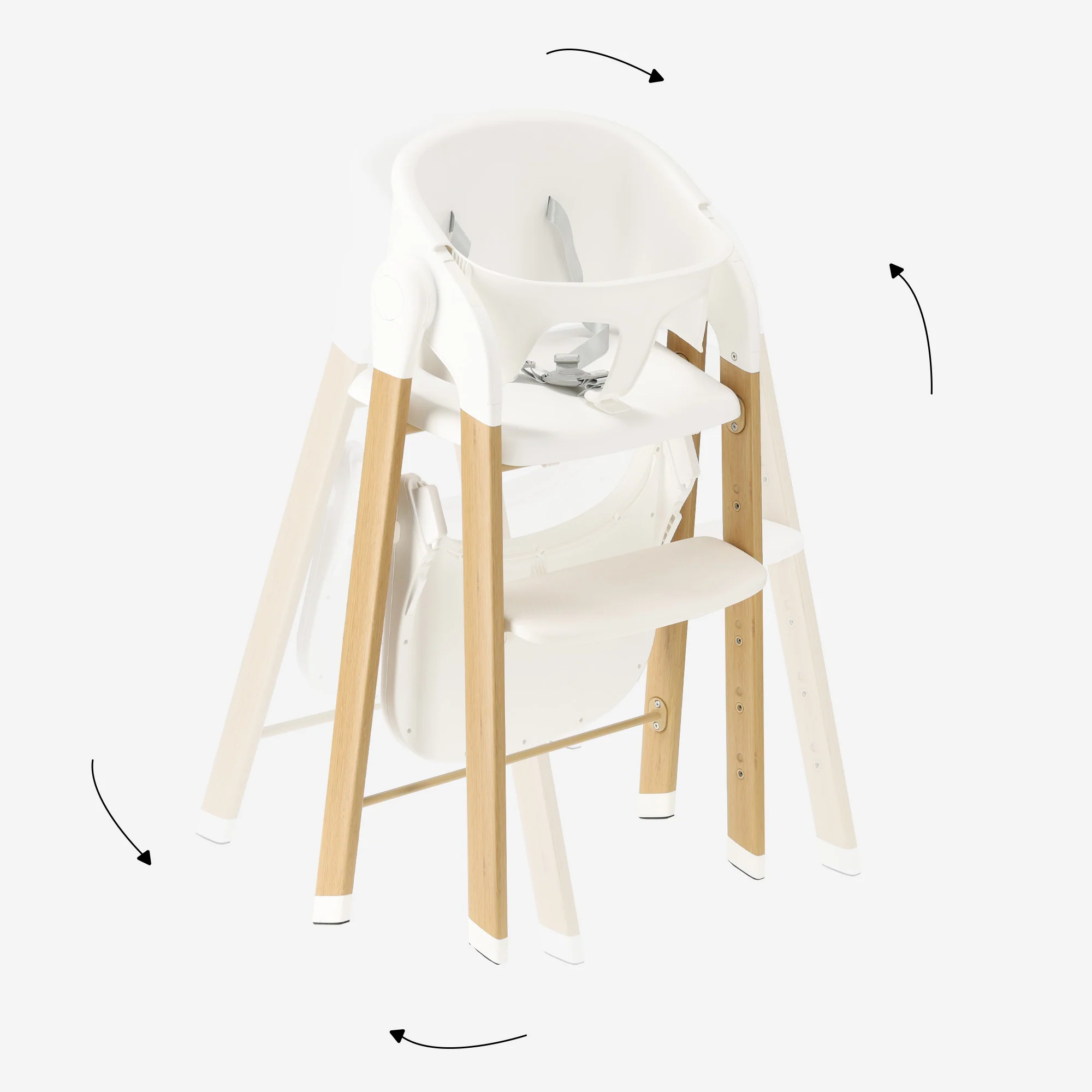 Luxe Kinderstoel Wit / Hout - Image 15