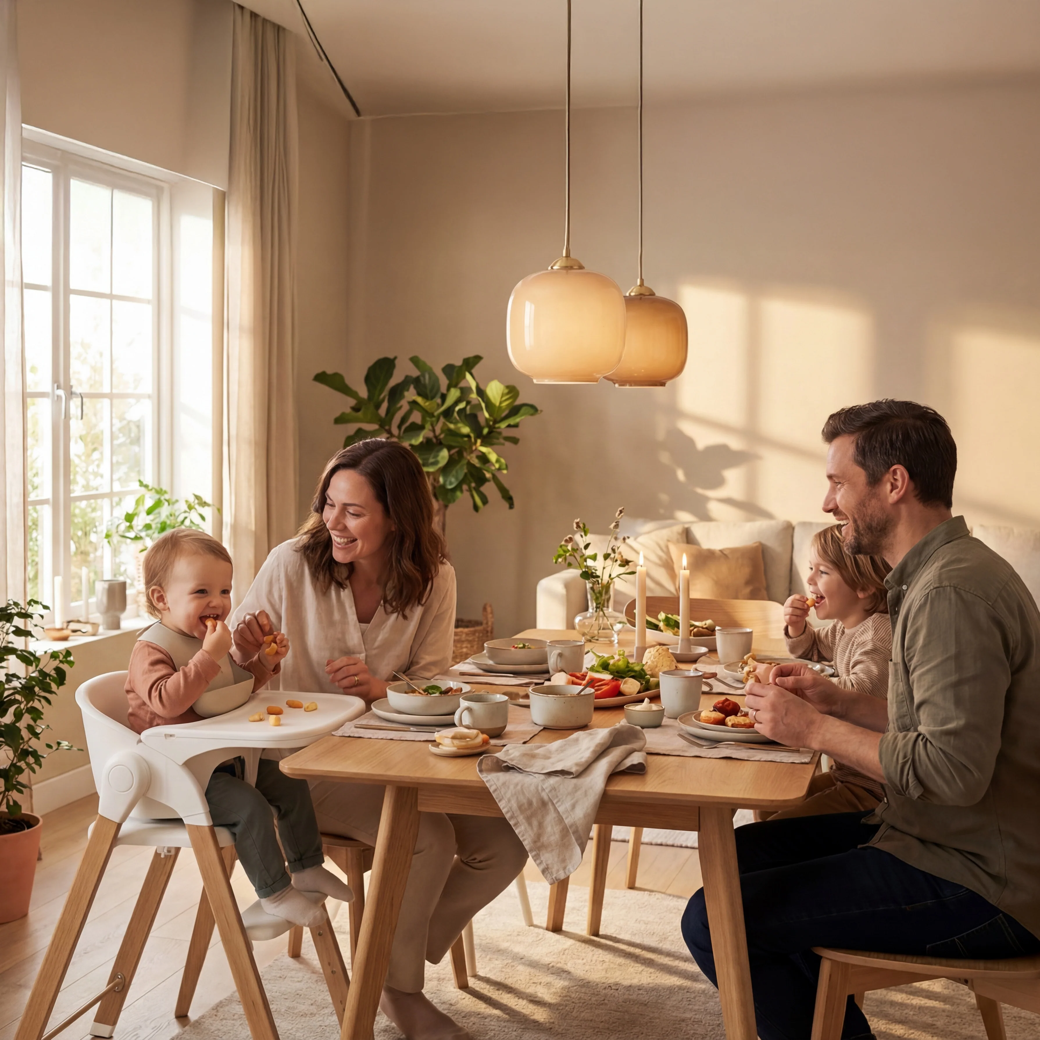 Luxe Kinderstoel Wit / Hout - Image 3