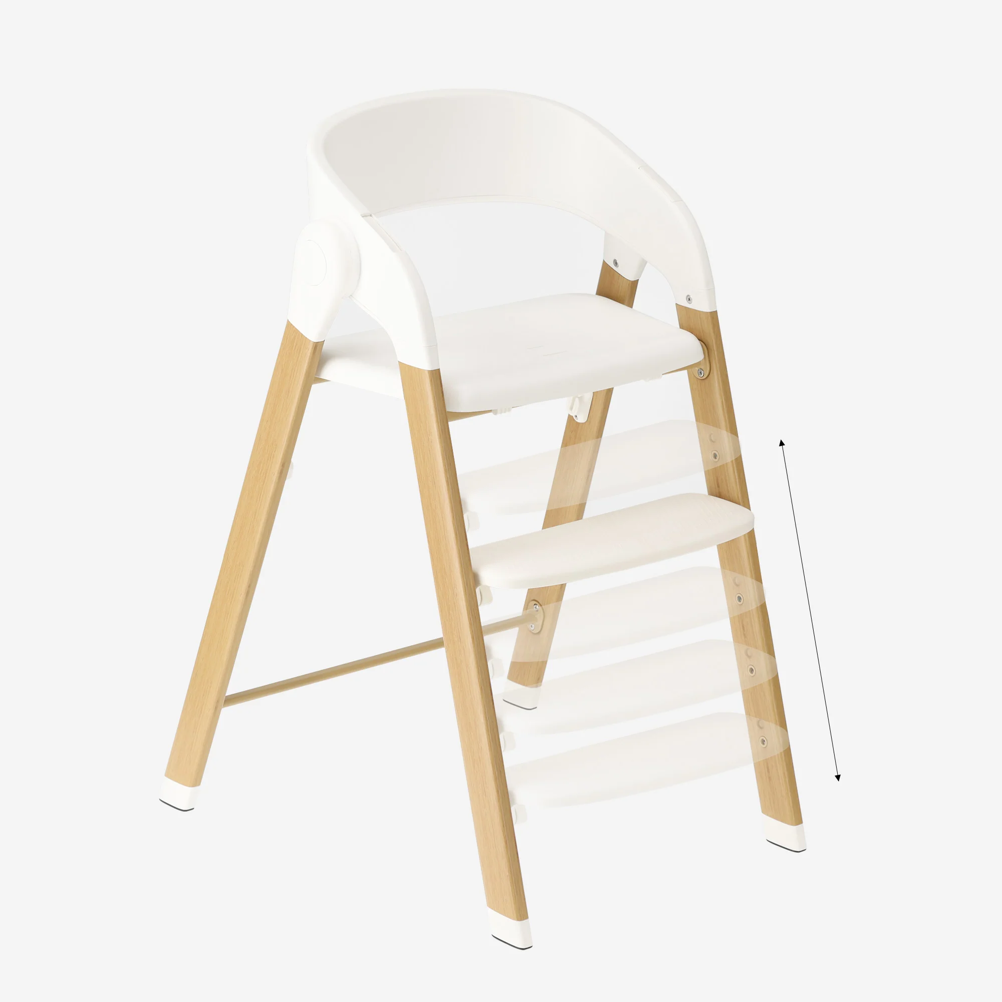 Luxe Kinderstoel Wit / Hout - Image 6