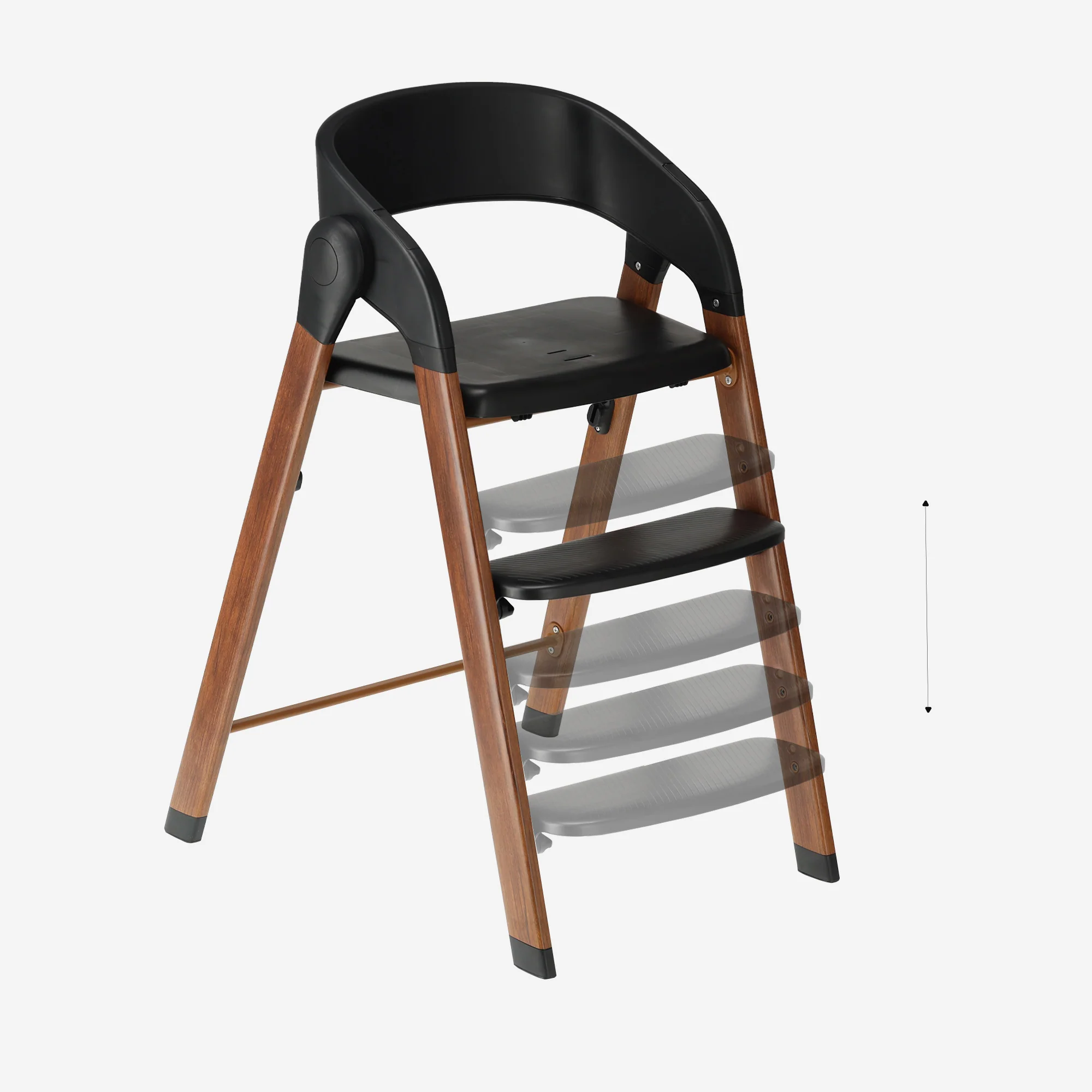 Luxe Kinderstoel Zwart / Hout - Image 3