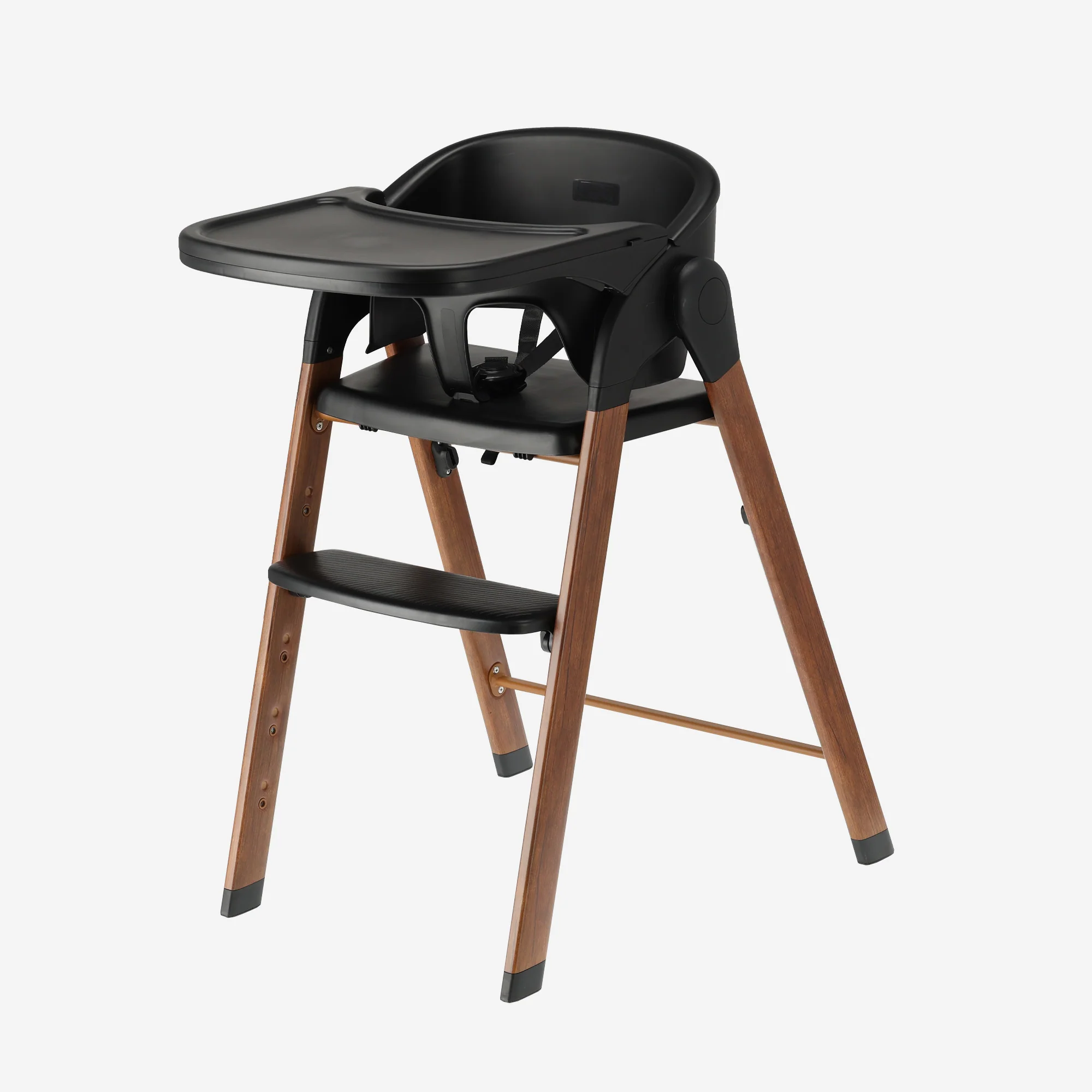 Luxe Kinderstoel Zwart / Hout - Image 9