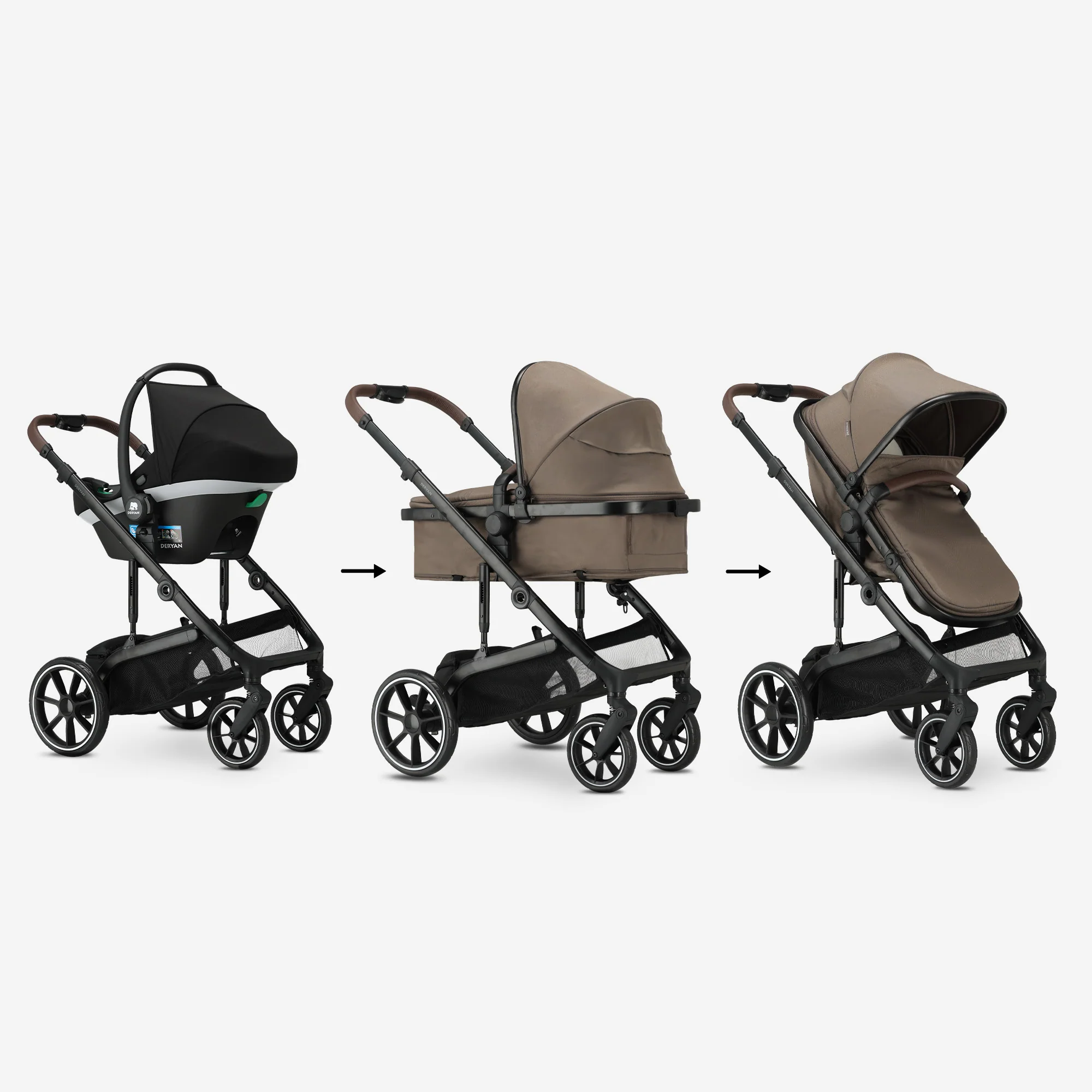 Noa 3-in-1 Kinderwagen Hazel Brown - Image 10