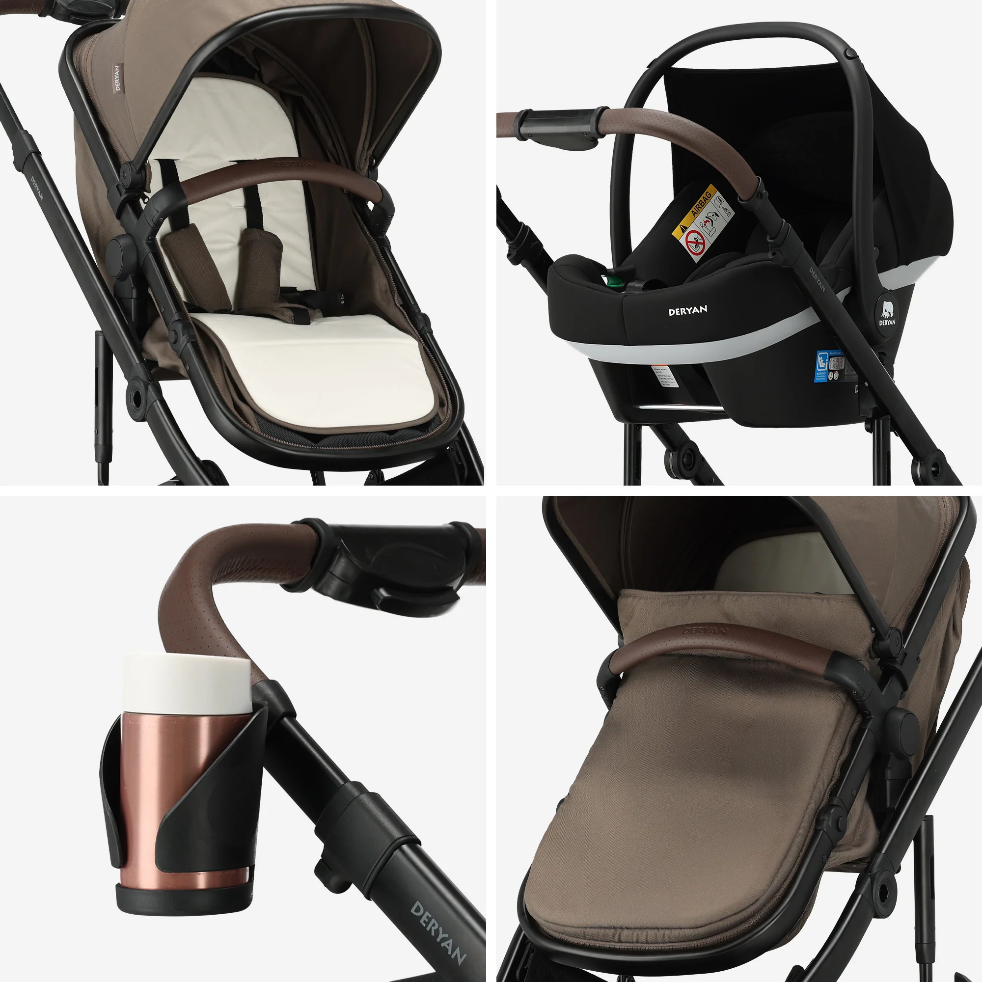 Noa 3-in-1 Kinderwagen Hazel Brown - Image 6