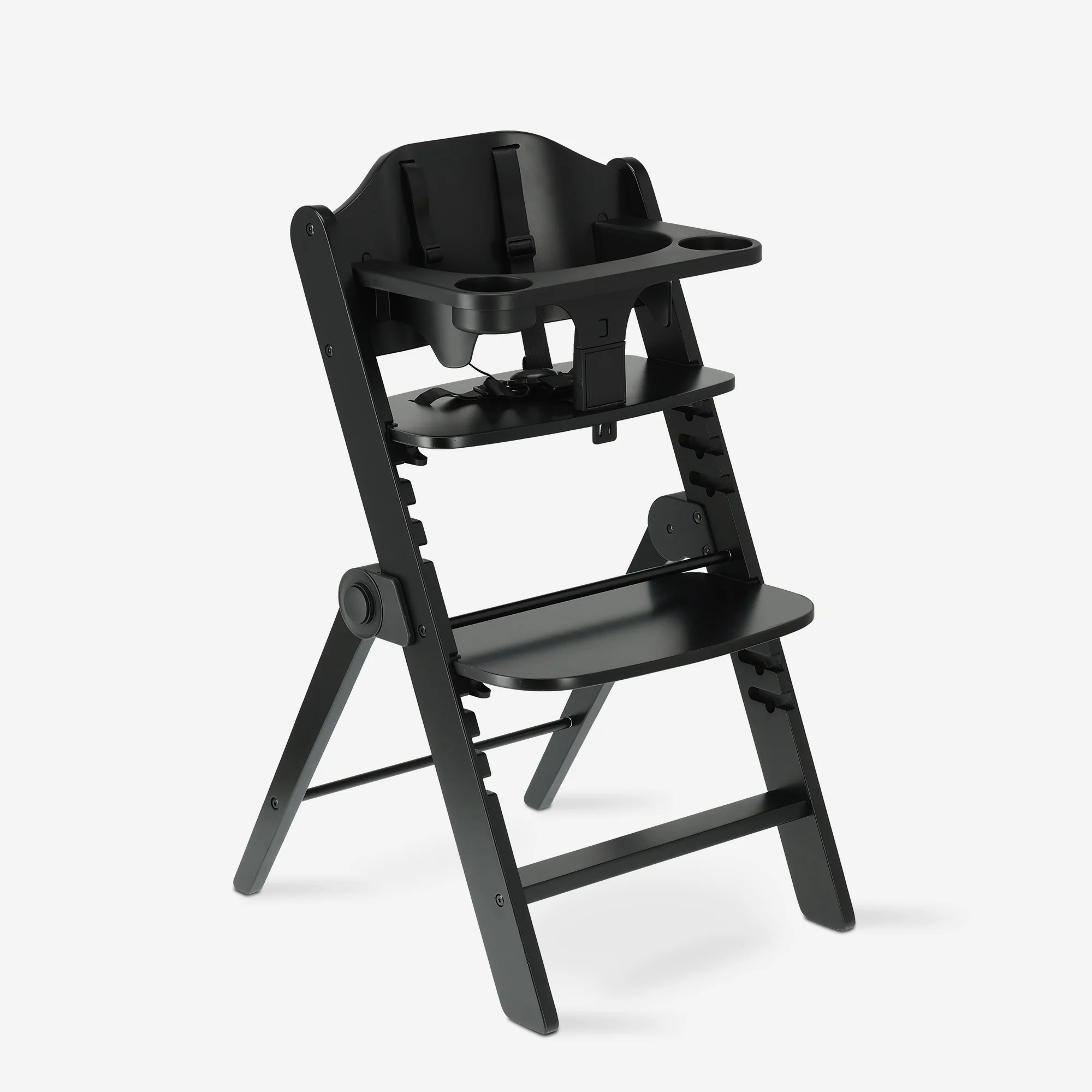 Odin Luxe Houten Meegroeistoel Kinderstoel met Bouncer - Inclusief Eetblad - Verstelbare Kinderstoel - Zwart - Image 14