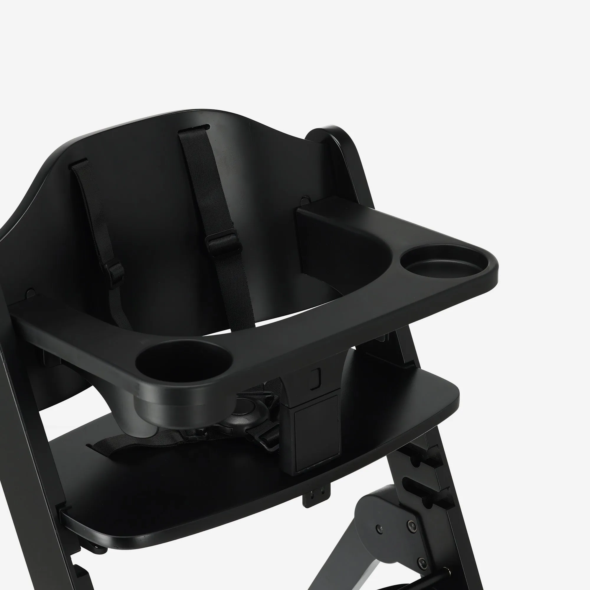 Odin Luxe Houten Meegroeistoel Kinderstoel met Bouncer - Inclusief Eetblad - Verstelbare Kinderstoel - Zwart - Image 6