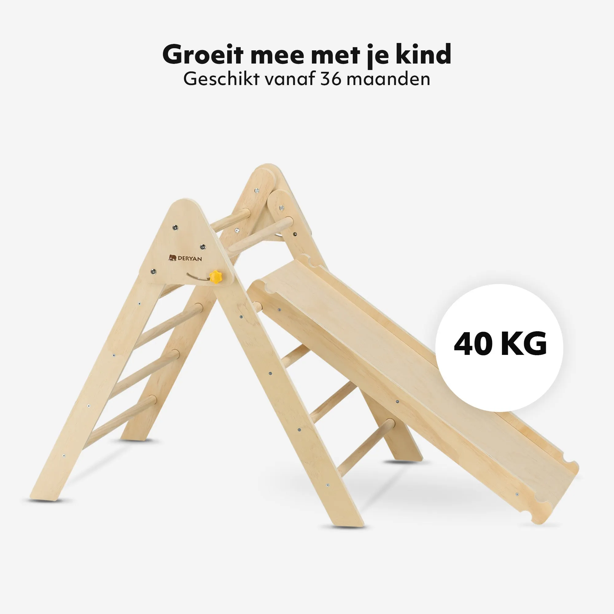 Opvouwbare Klimrek Driehoek met Helling met Glijbaan - Image 3