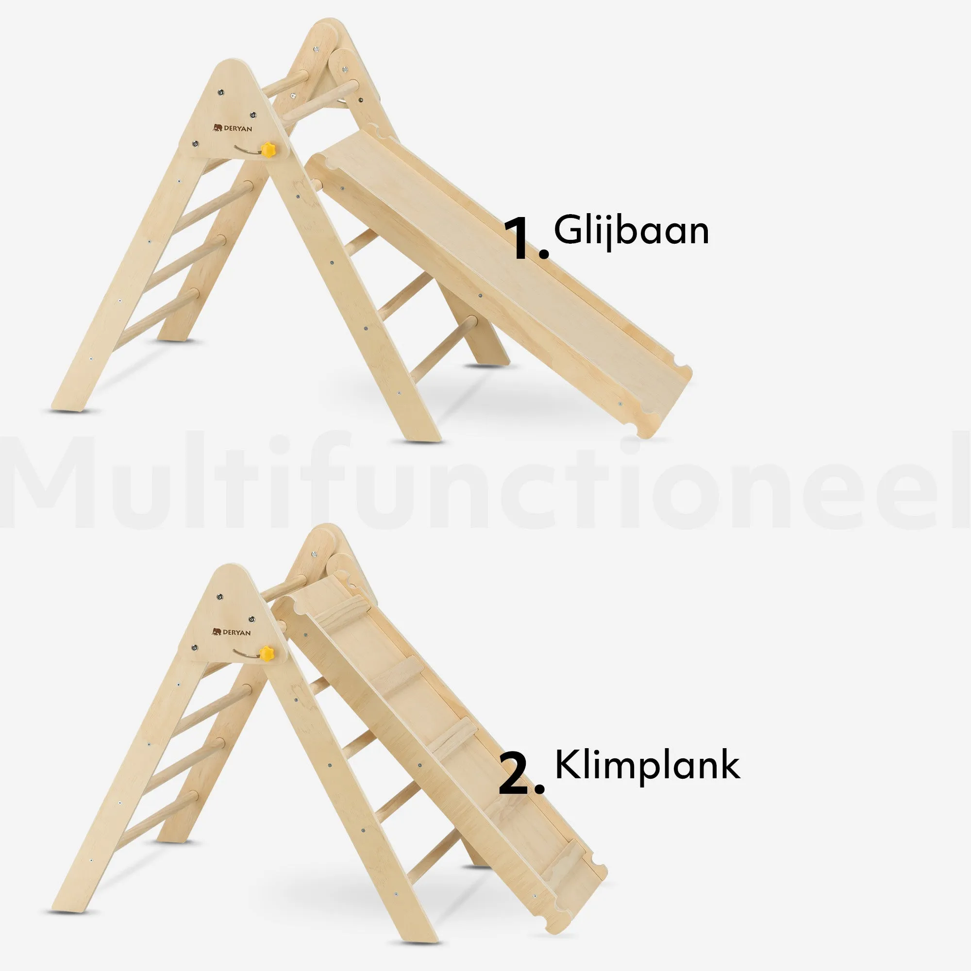 Opvouwbare Klimrek Driehoek met Helling met Glijbaan - Image 5