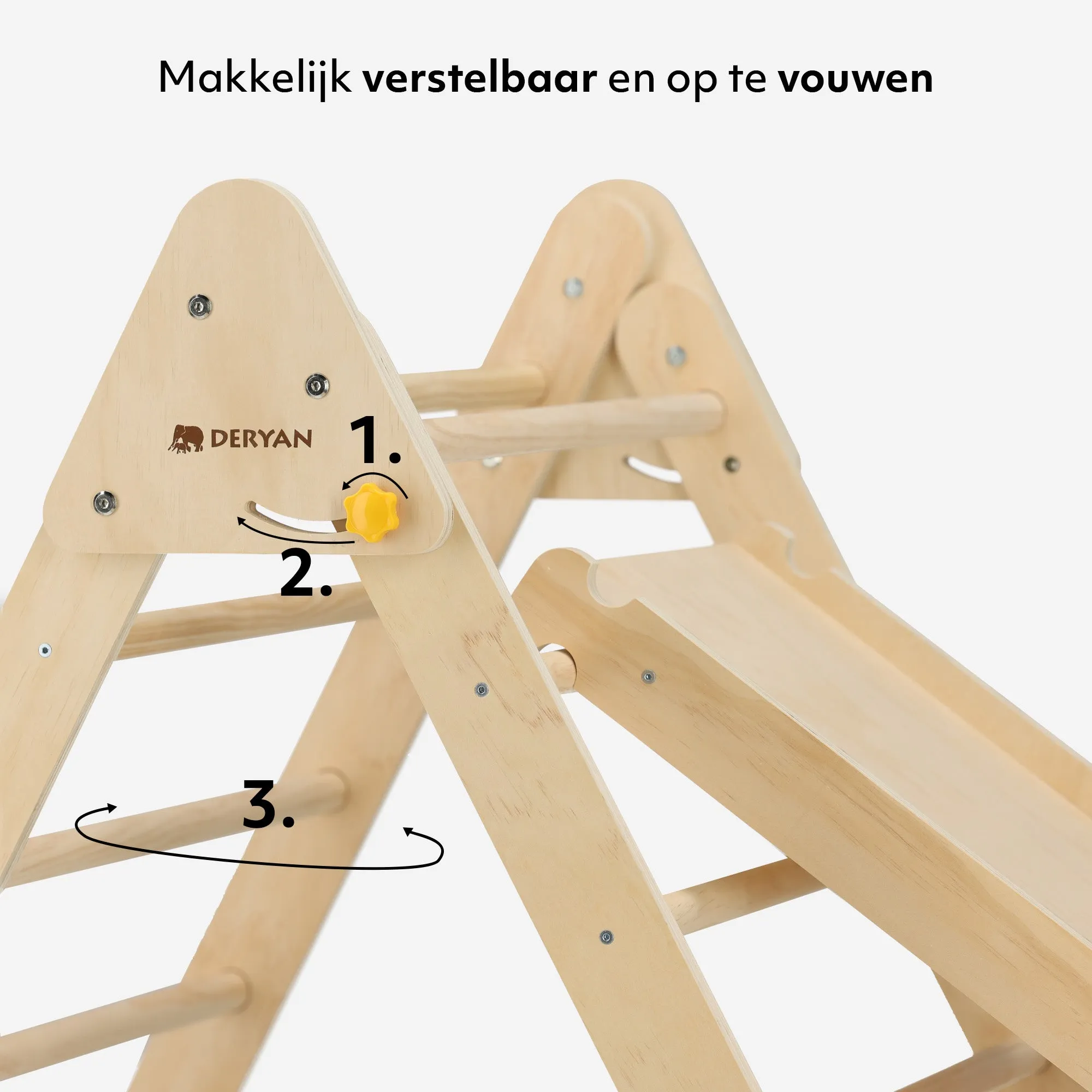 Opvouwbare Klimrek Driehoek met Helling met Glijbaan - Image 6
