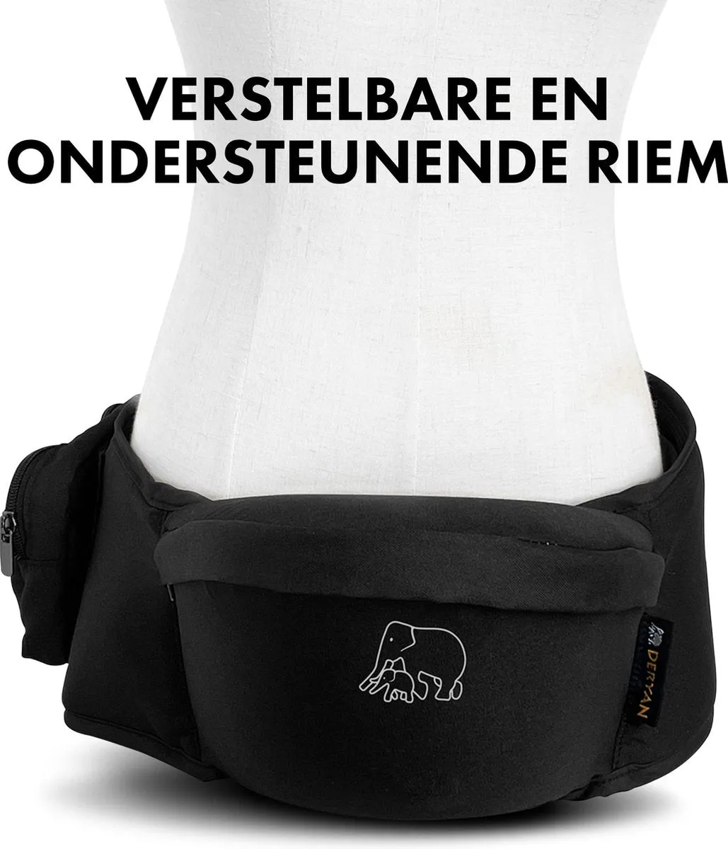 Luxe Heupdrager - Baby En Peuter Heupzitje - Zwart - Image 6