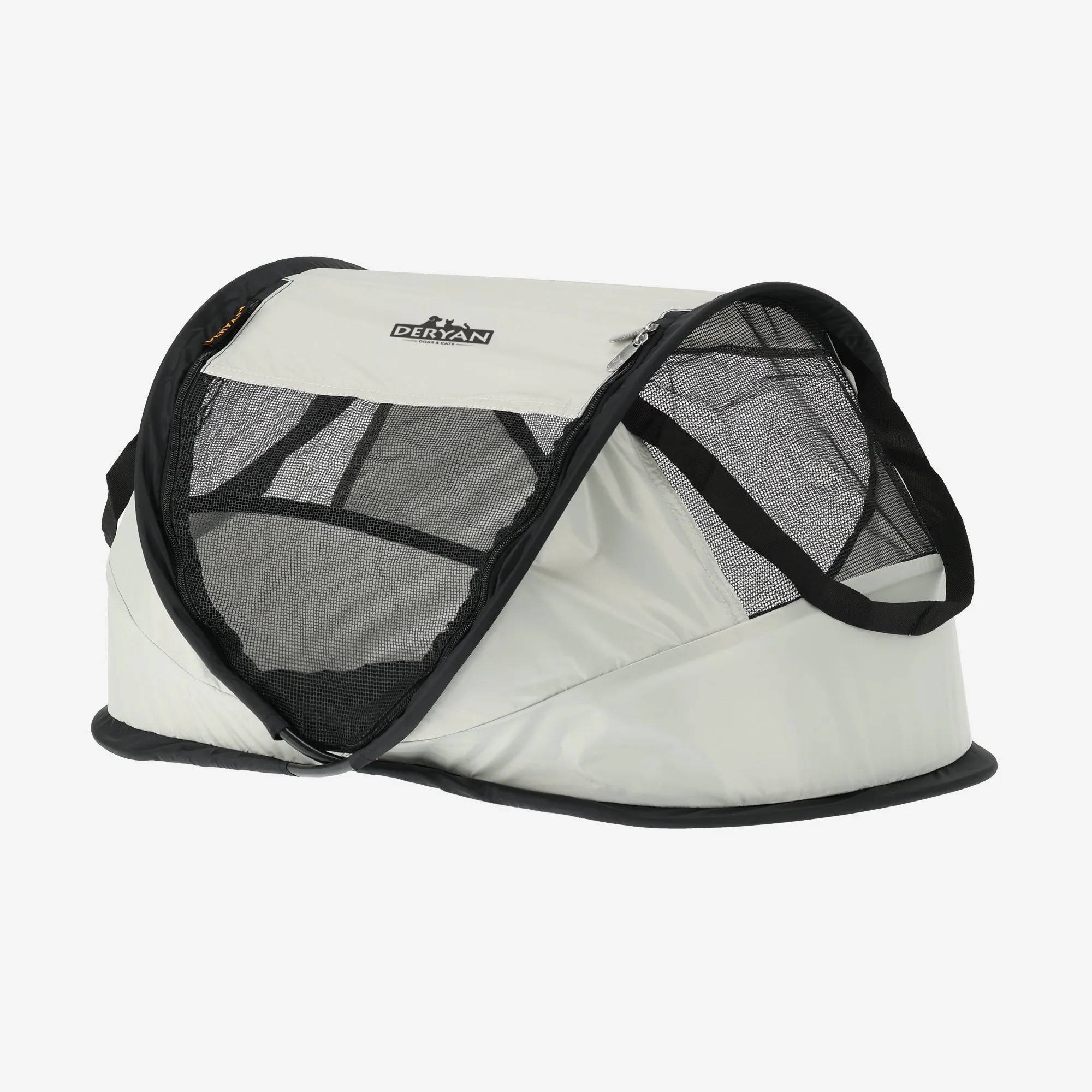 Deryan Dogs & Cats - Luxe Pop-Up Pet Travel-Cot - Hondenren - Pop-up systeem - Opvouwbare bench - Extra dik gaas - Small - Image 3